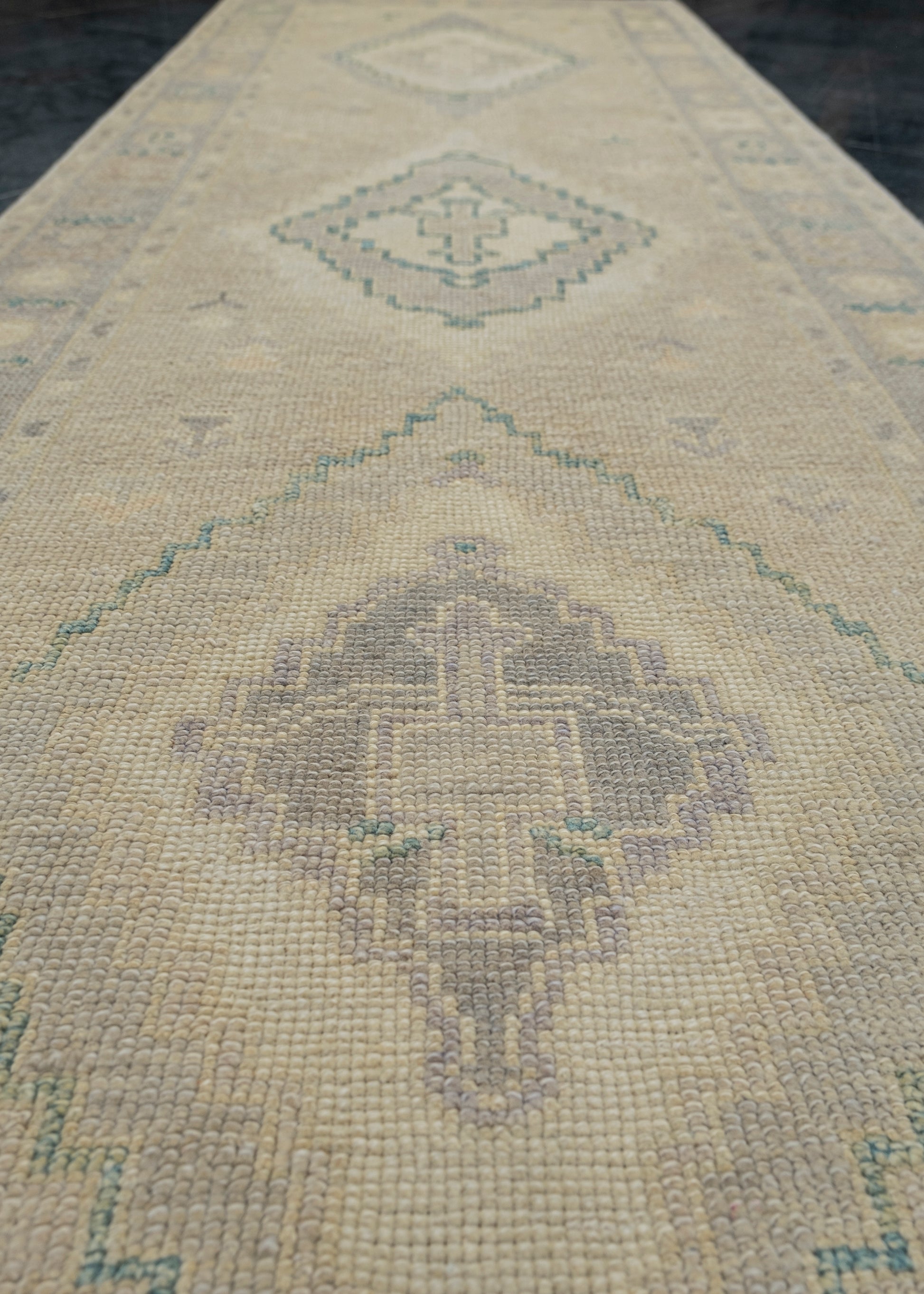 Turkish Oushak Rug 3' x 9'4" #12177