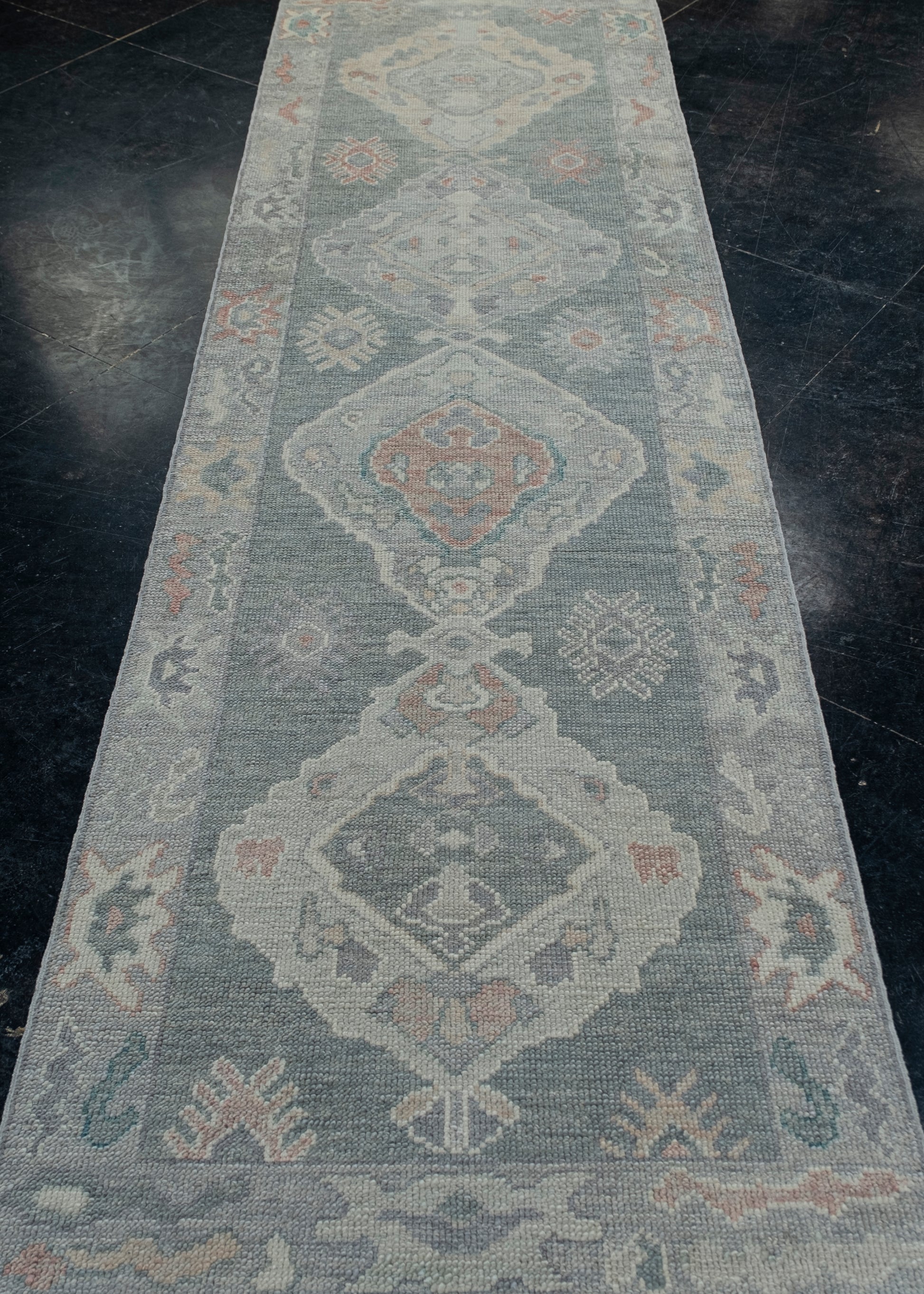 Turkish Oushak Rug 2'10" x 10' #12180