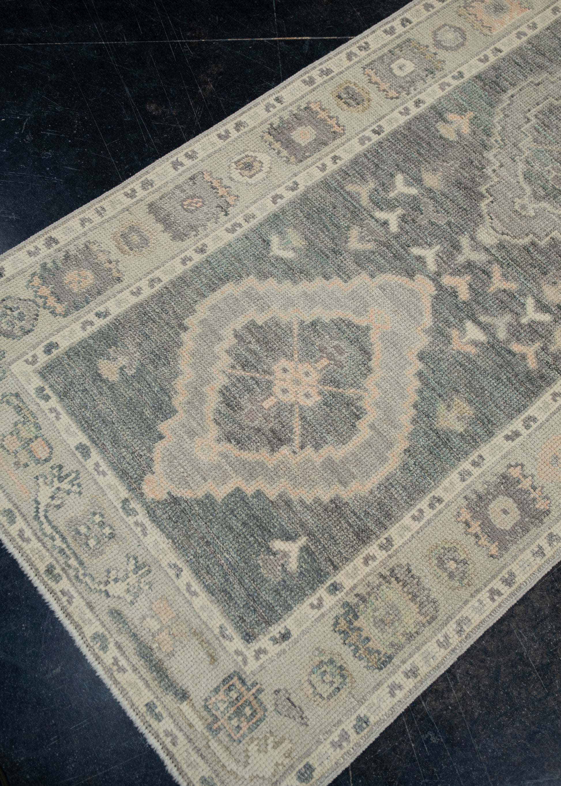 Turkish Oushak Rug 3' x 7'8" #12096