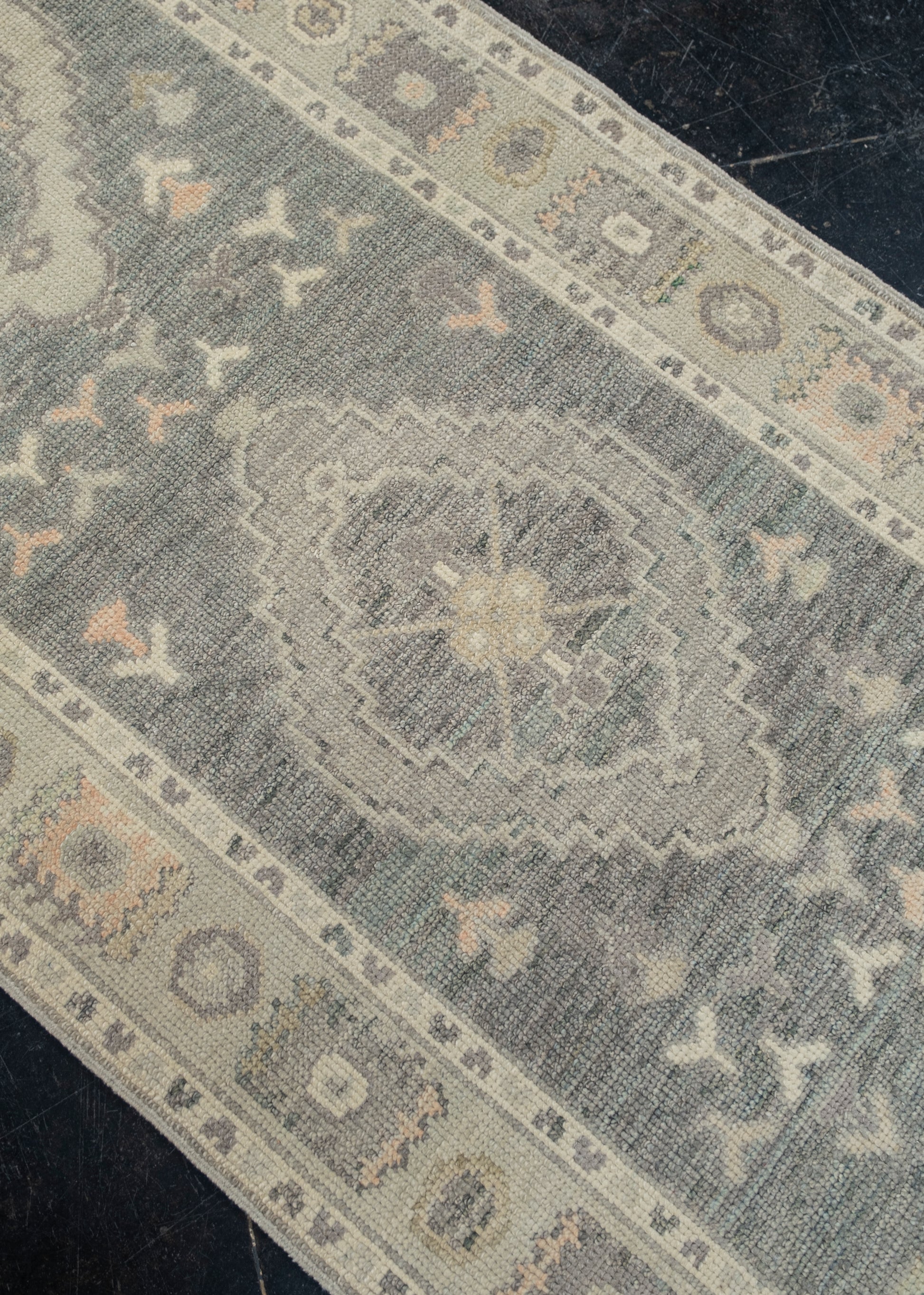 Turkish Oushak Rug 3' x 7'8" #12096