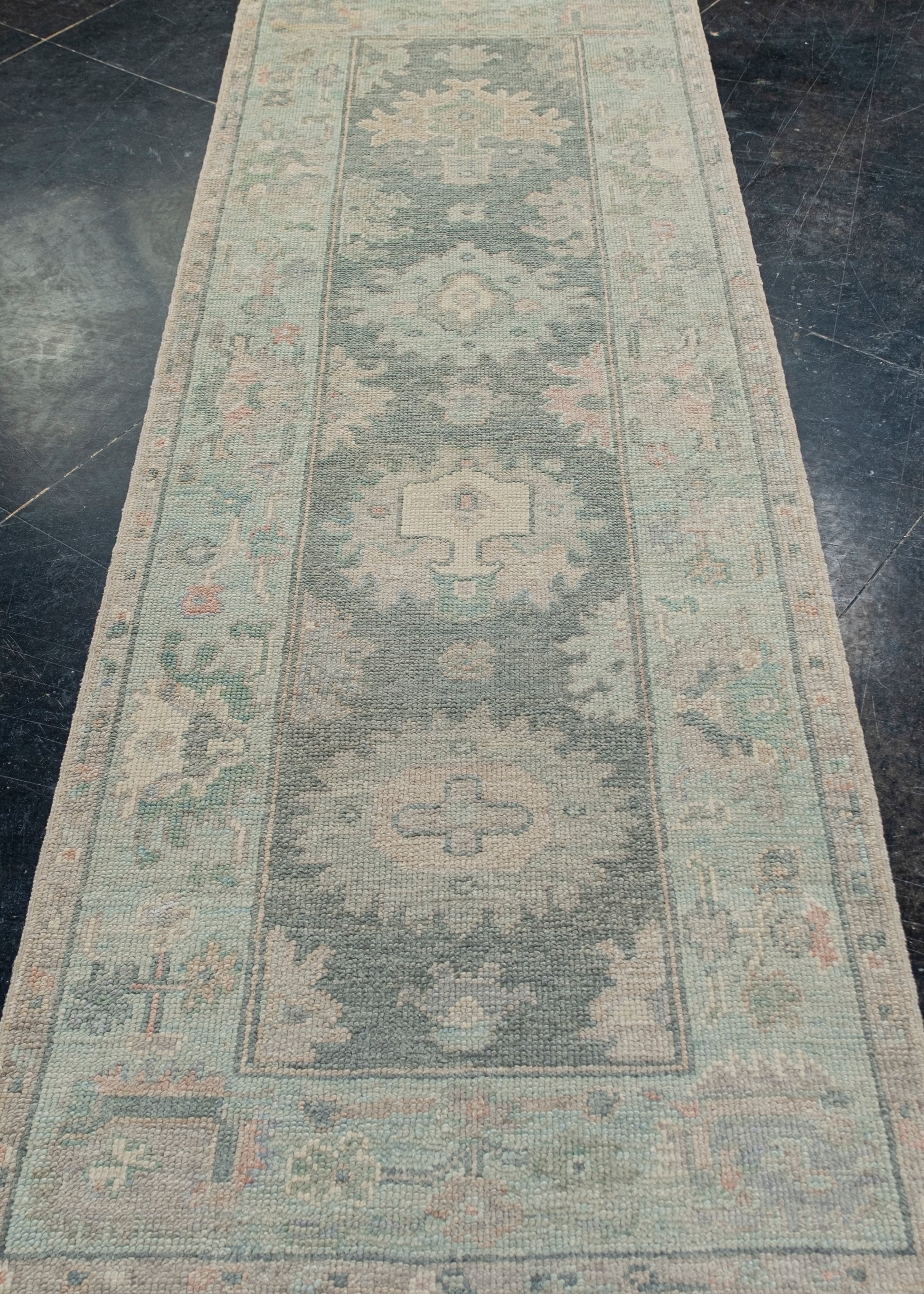 Turkish Oushak Rug 2'9" x 8' #12086