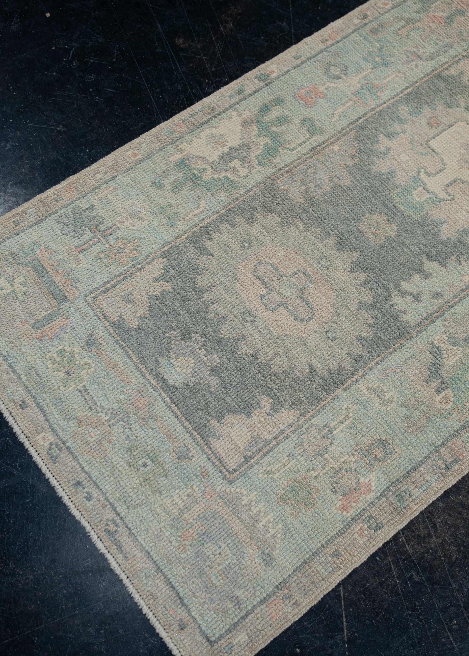 Turkish Oushak Rug 2'9" x 8' #12086