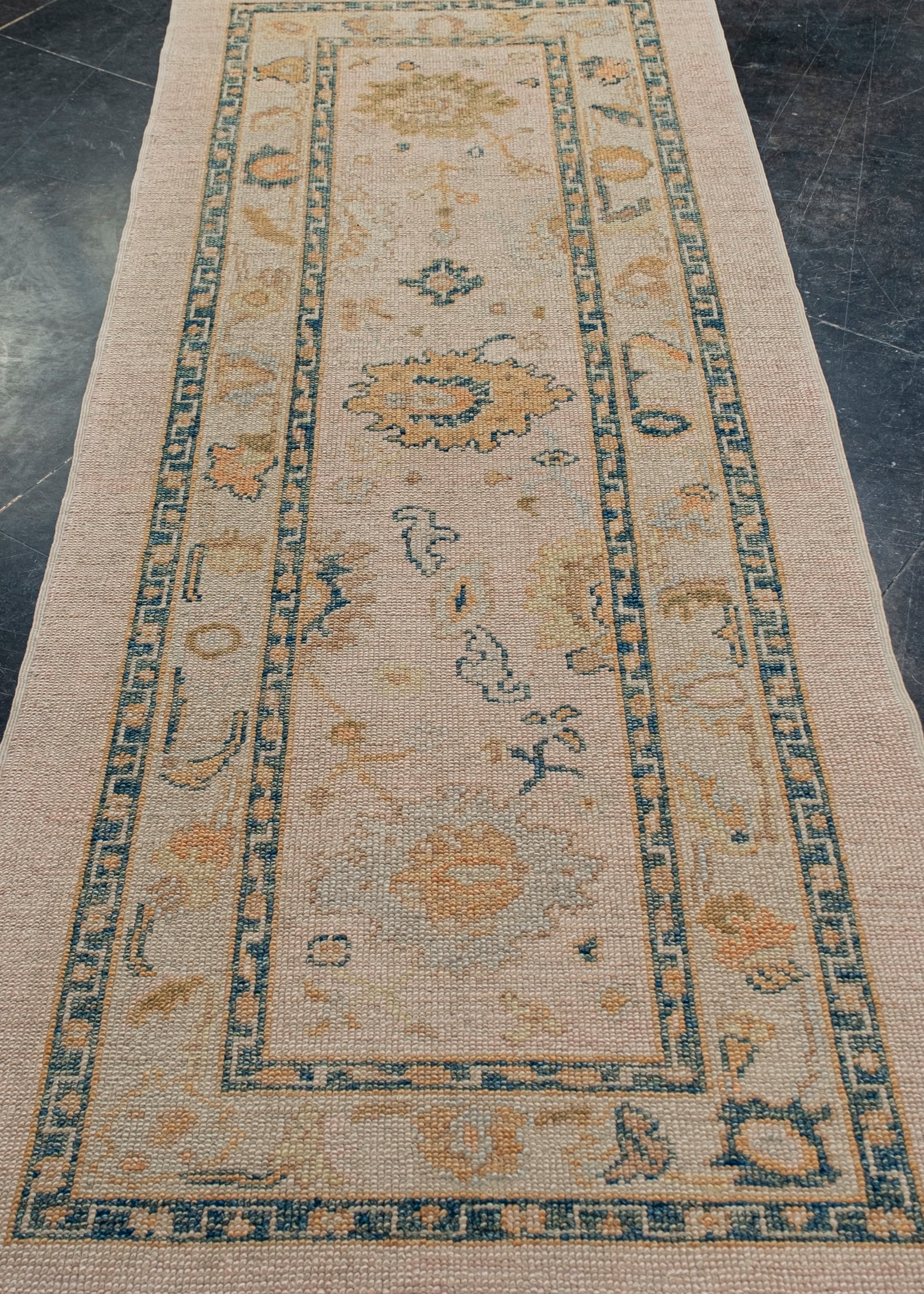 Turkish Oushak Rug 3'1" x 8' #2185
