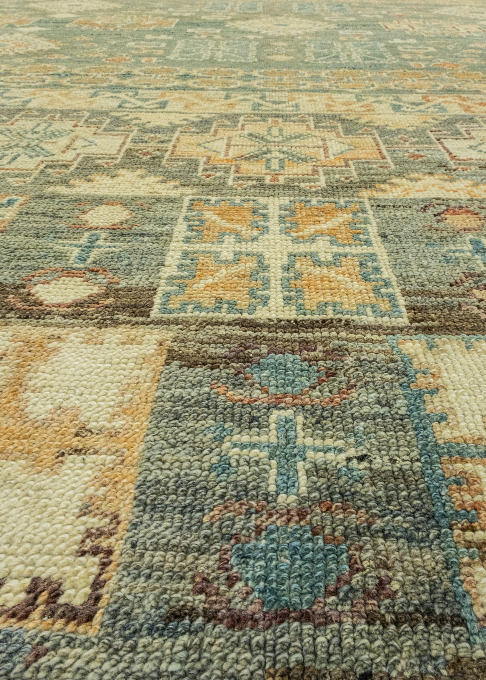 Turkish Old Wool Oushak Rug 7'11" x 9'10" #16862