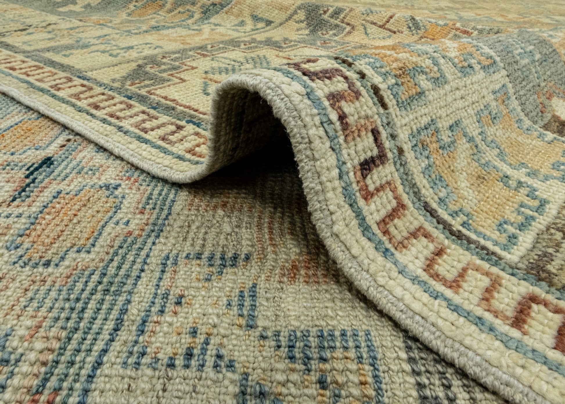Turkish Old Wool Oushak Rug 7'11" x 9'10" #16862