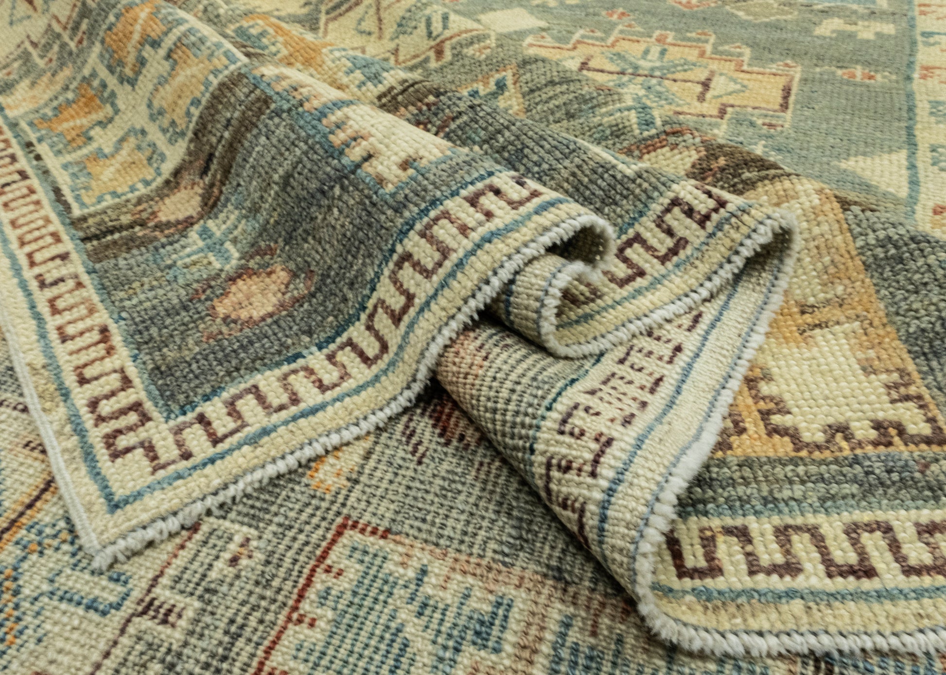 Turkish Old Wool Oushak Rug 7'11" x 9'10" #16862