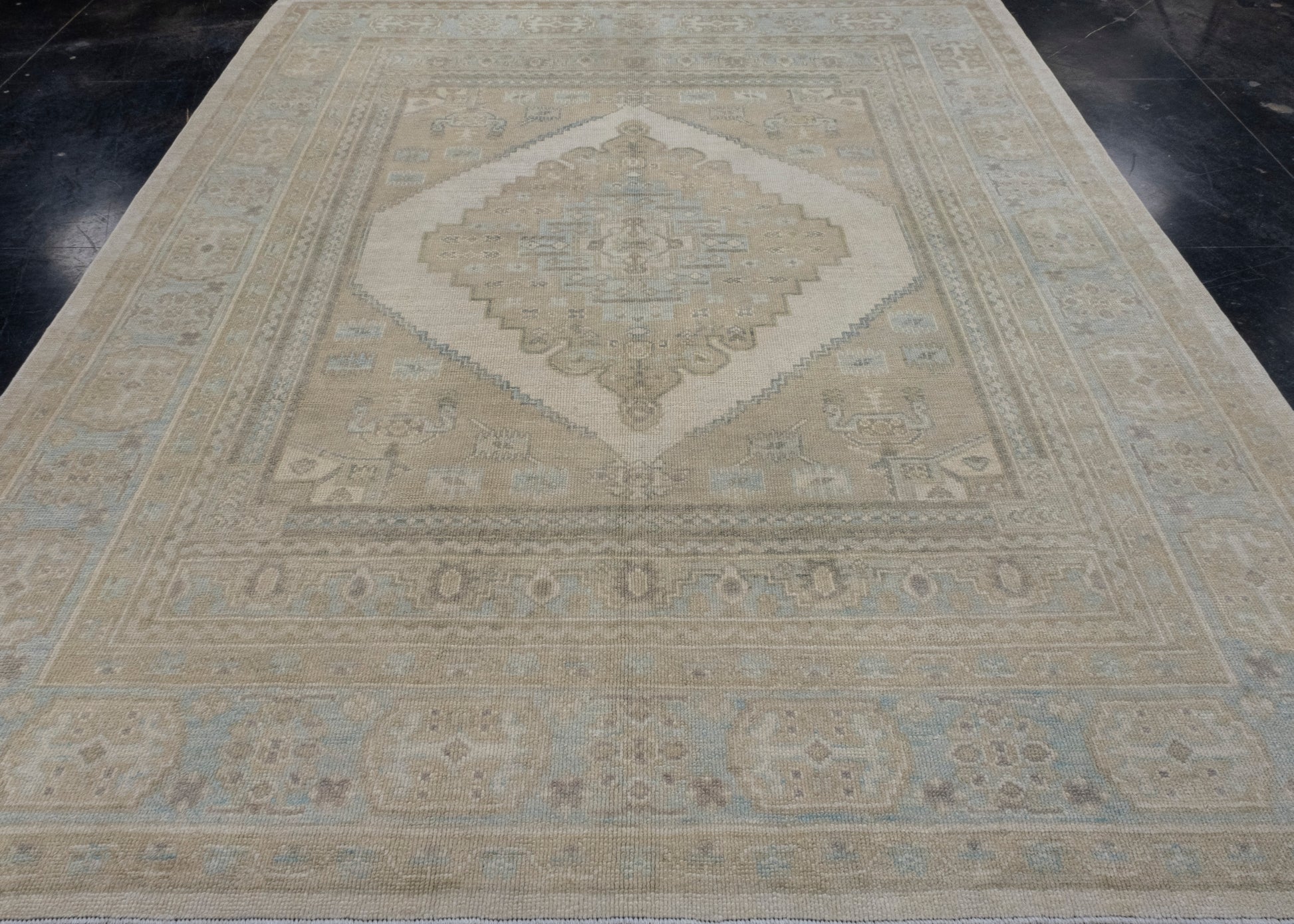 Turkish Antique Look Oushak Rug 8'4" x 10'2" #16733