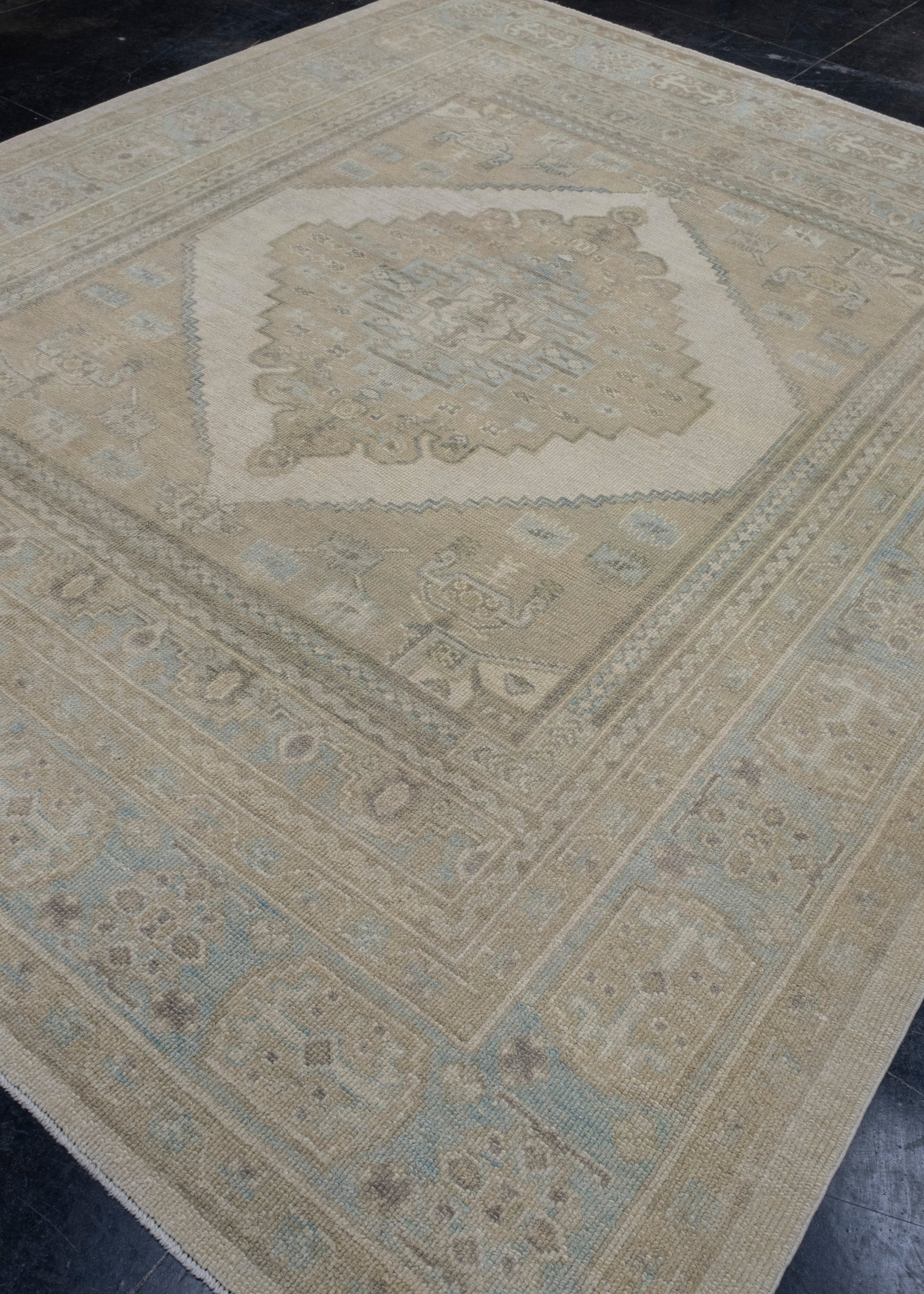 Turkish Antique Look Oushak Rug 8'4" x 10'2" #16733