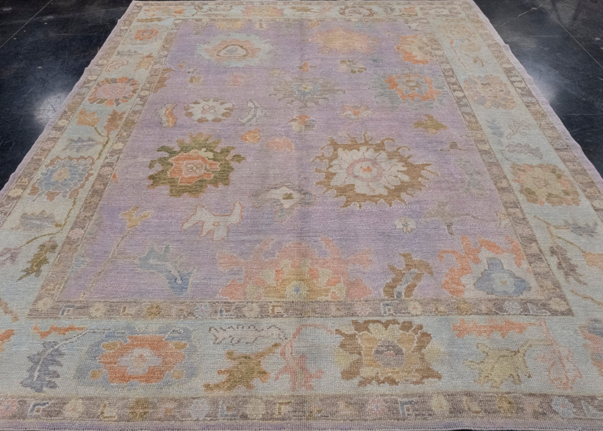 Turkish Oushak Rug 8'4" x 10'1"  #2879