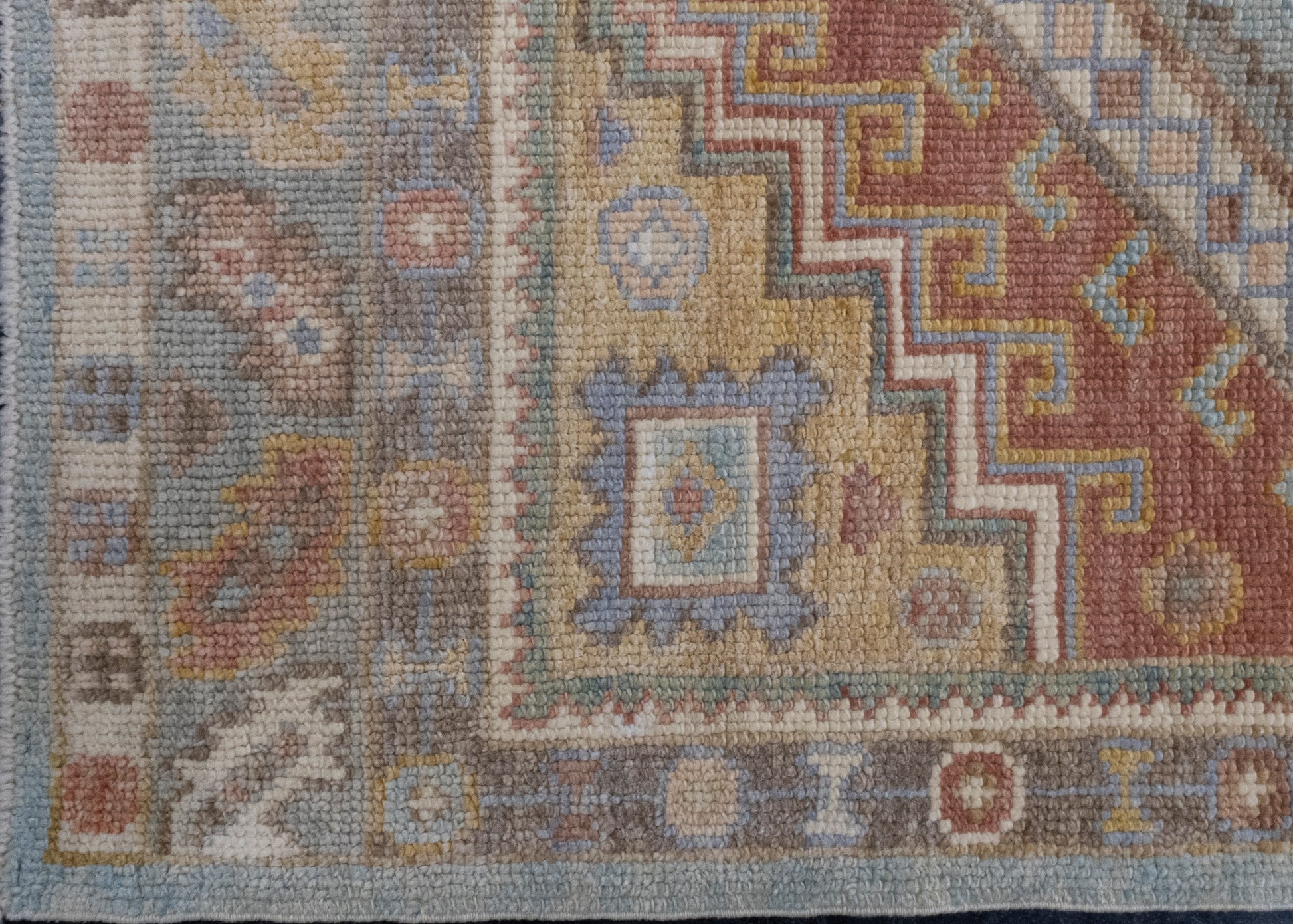Turkish Oushak Runner Rug 3' x 12'8" #16725