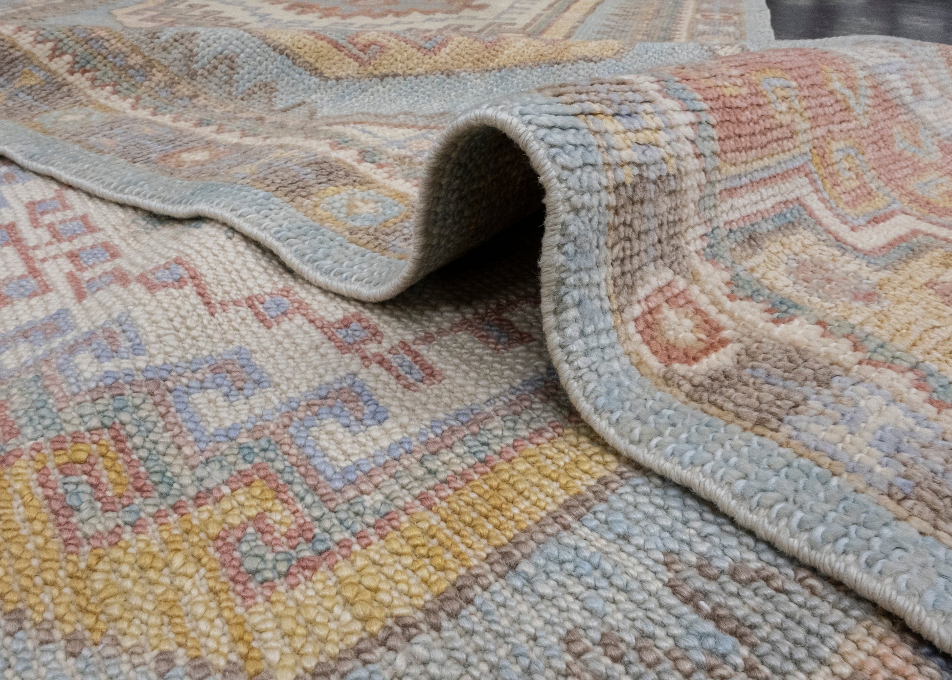 Turkish Oushak Runner Rug 3' x 12'8" #16725
