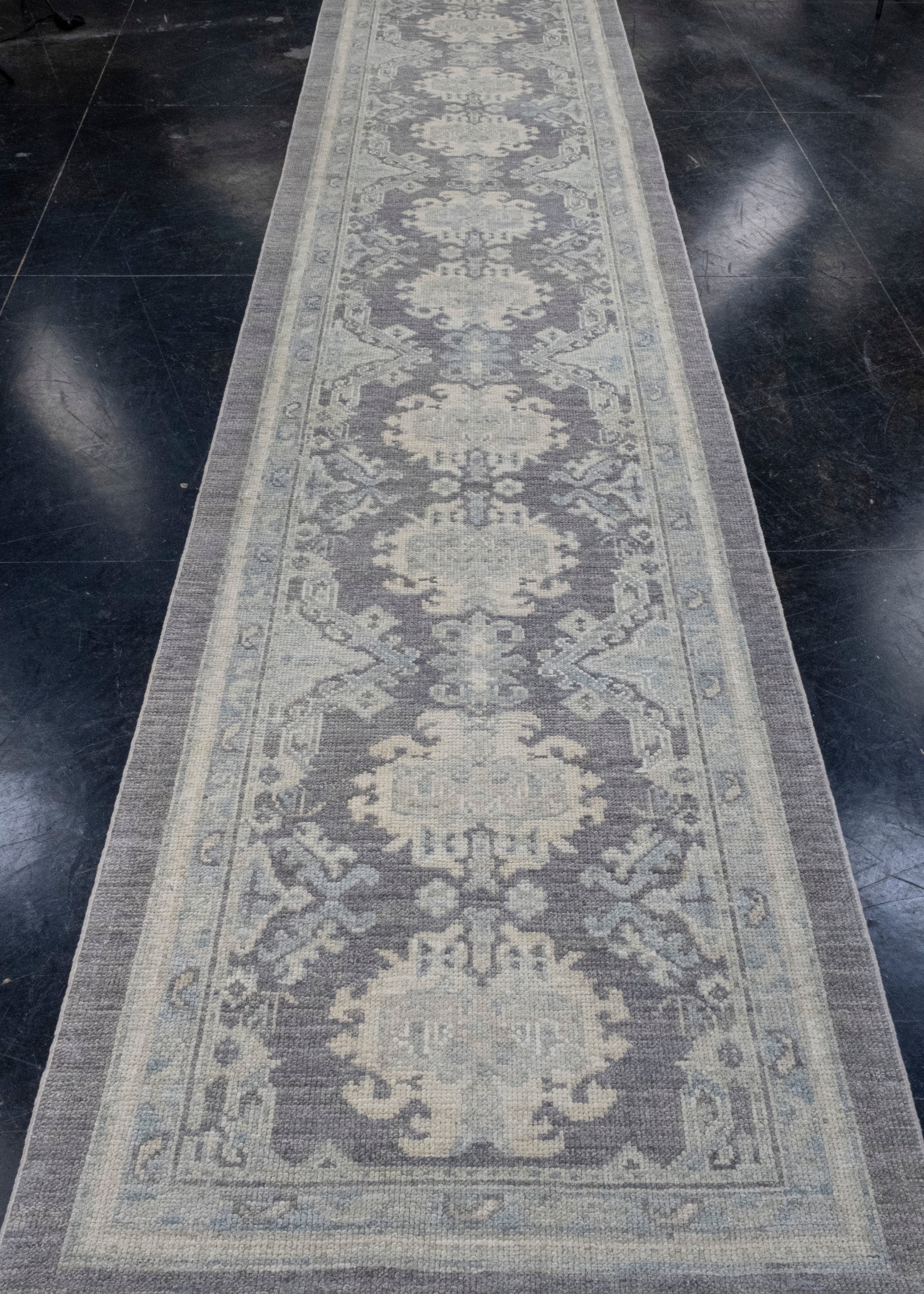 Turkish Oushak Runner Rug 3'1" x 13'9" #16223