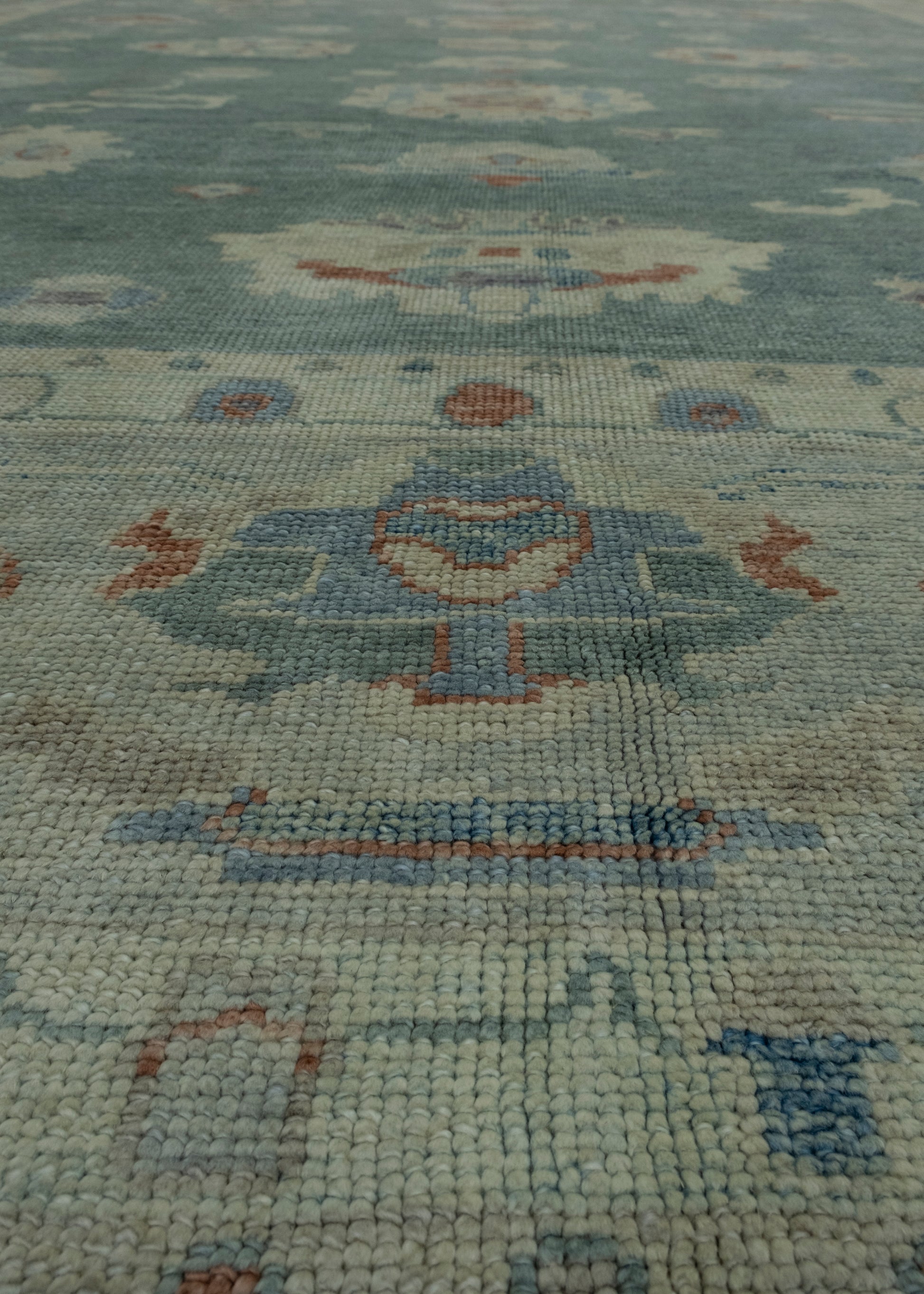 Turkish Oushak Rug 12'4" x 14'8" #17998