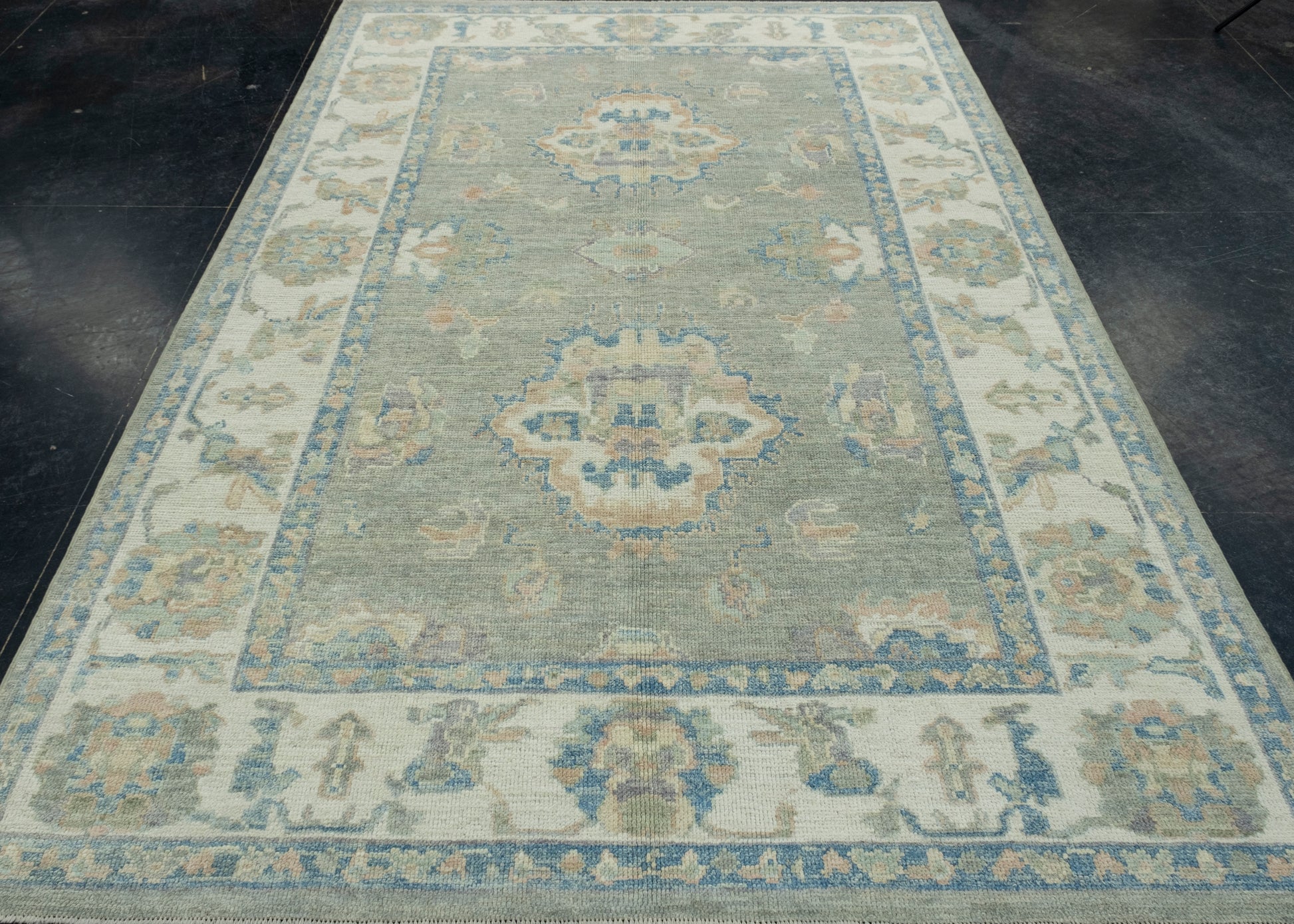 Turkish Oushak Rug 6'2" x 9' #17720