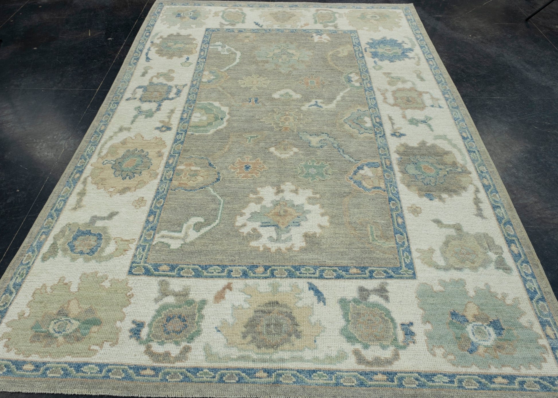 Turkish Oushak Rug 6'3" x 9'2" #17860