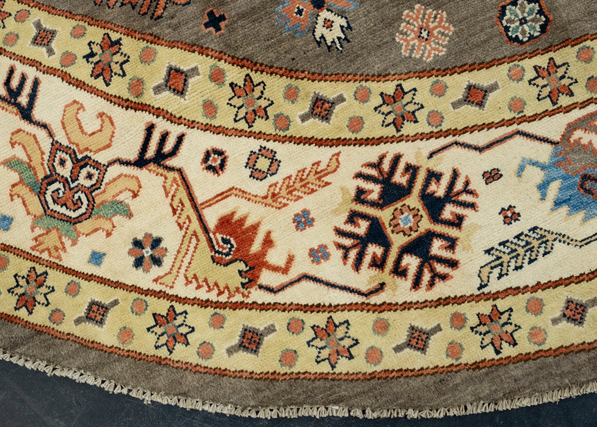 Oriental Hand Knotted Round Rug 9' x 9'1" #17102