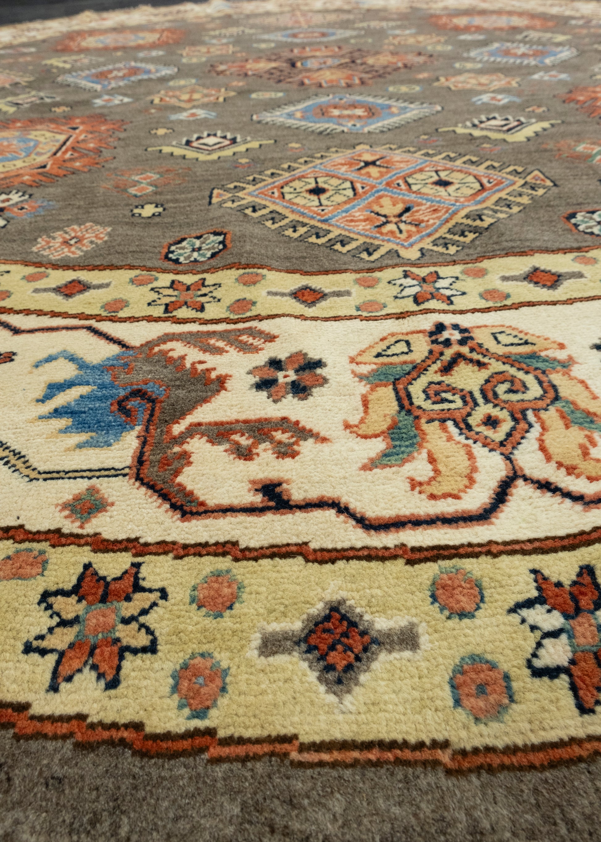Oriental Hand Knotted Round Rug 9' x 9'1" #17102