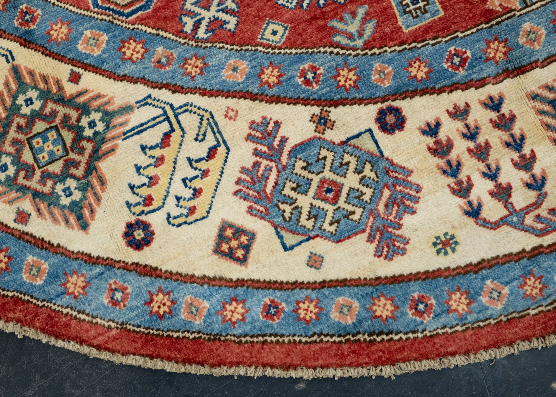 Oriental Hand Knotted Round Rug 7'10" x 7'11" #17998