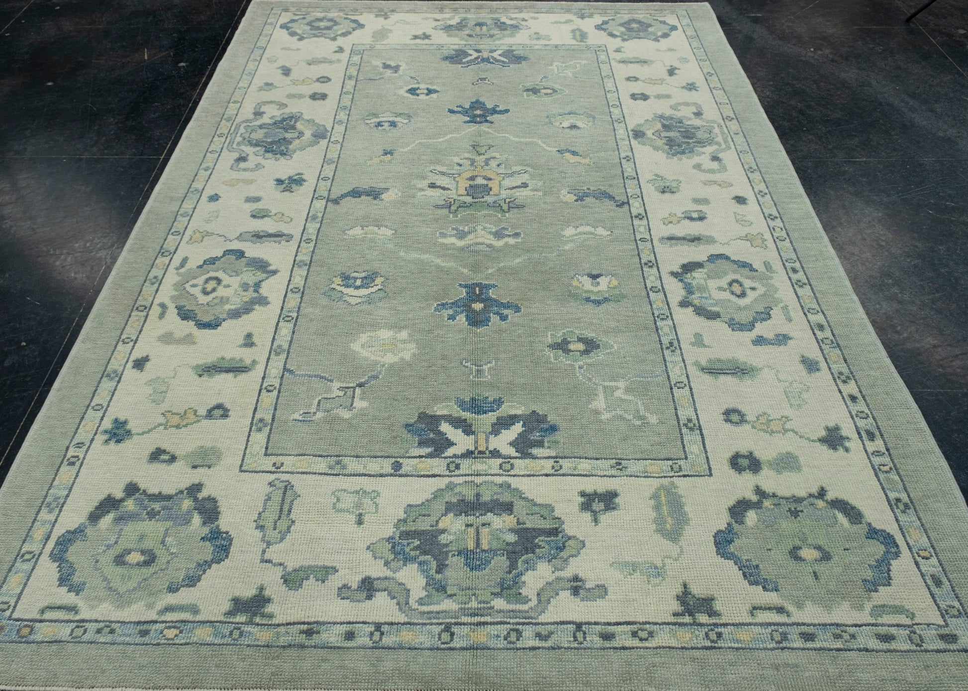 Turkish Oushak Rug 6'3" x 8'10" #17640