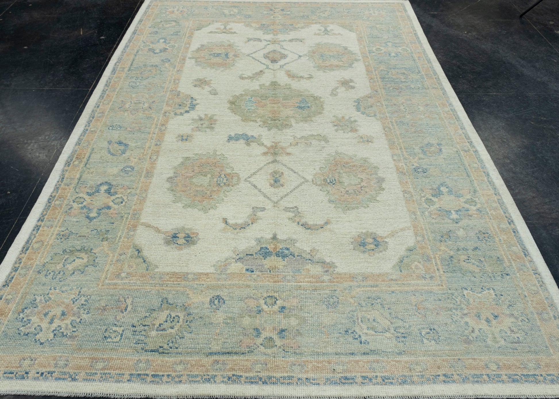 Turkish Oushak Rug 6'4" x 9'2" #17760