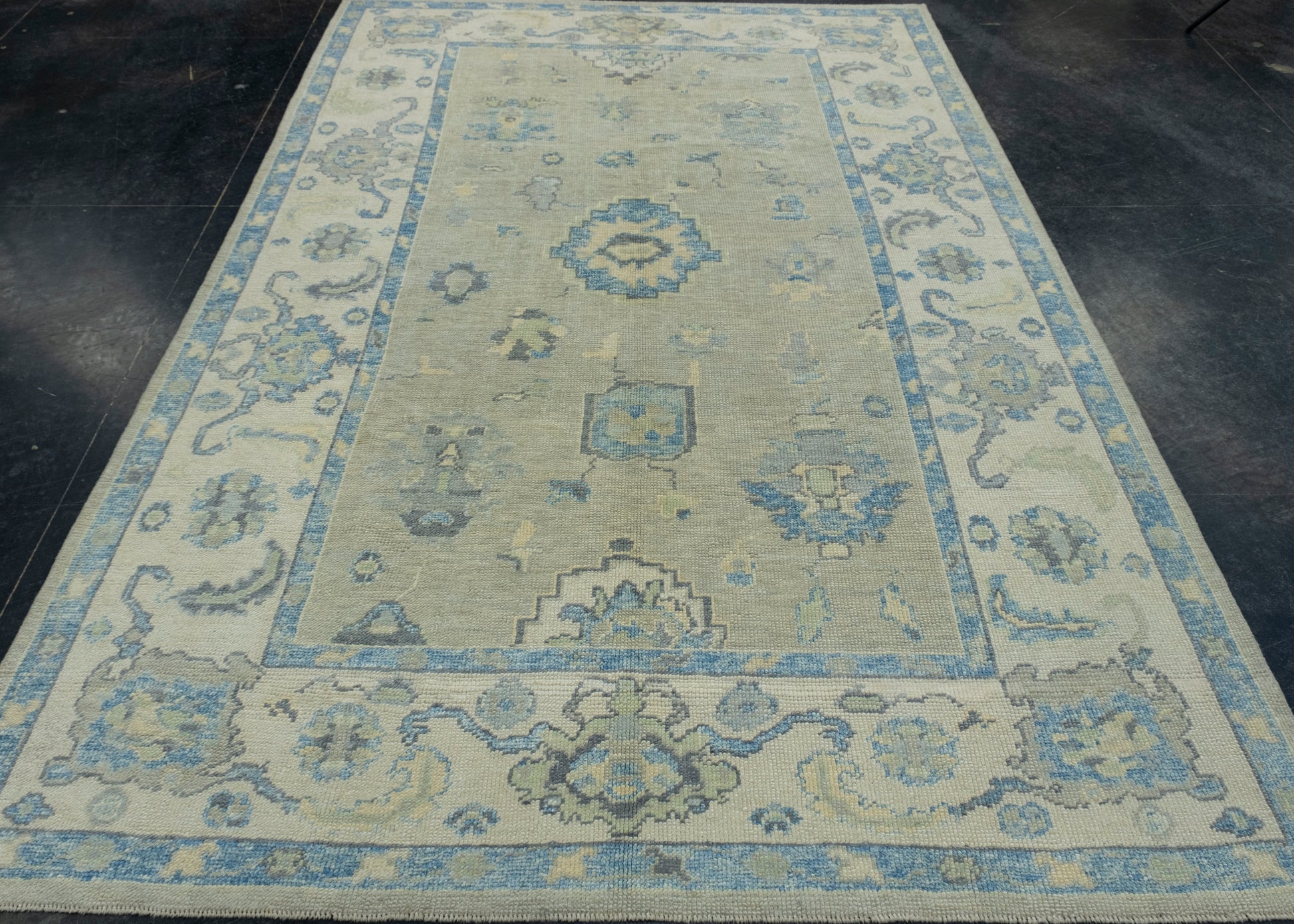 Turkish Oushak Rug 6'2" x 9'1" #17110