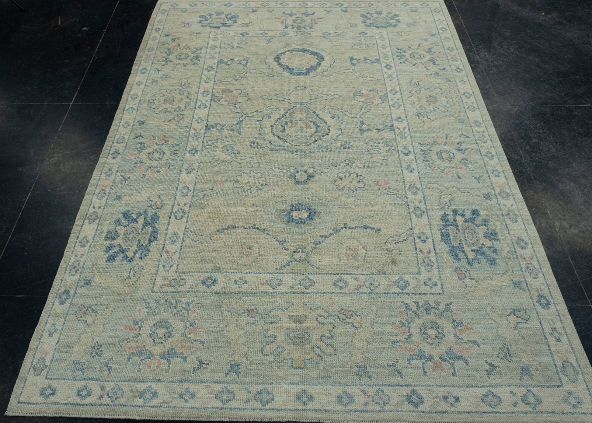 Turkish Oushak Rug 5'1" x 7' #17833