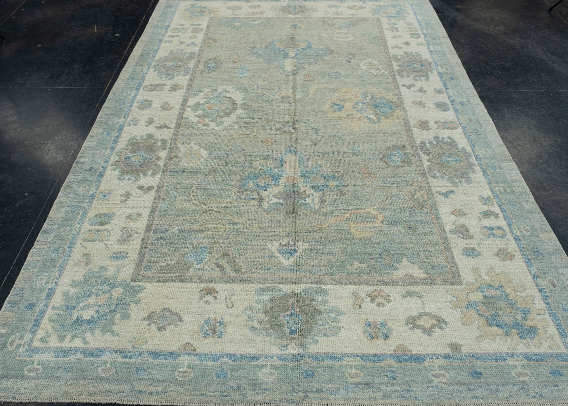Turkish Oushak Rug 6'3" x 9'3" #17886