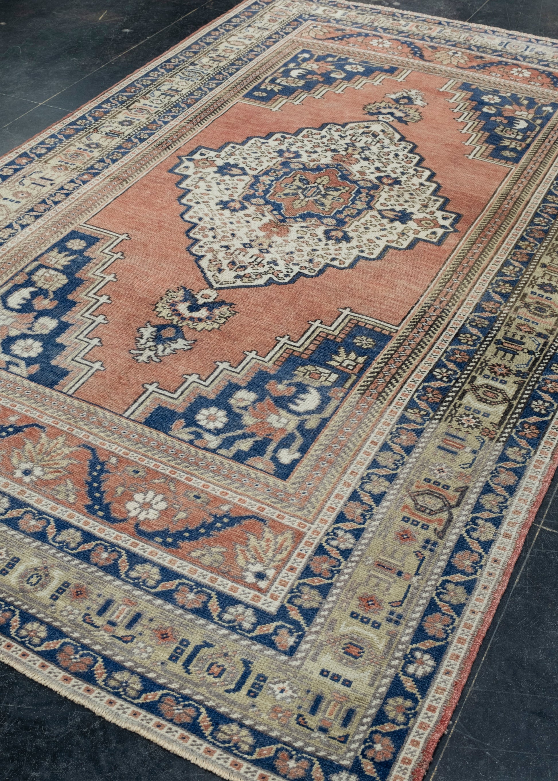 Turkish Vintage Rug 5'7" x 9' #17100