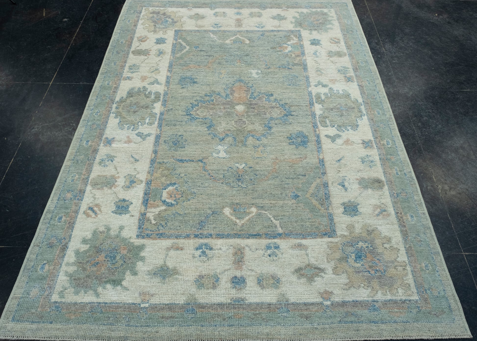 Turkish Oushak Rug 5' x 6'11" #17885