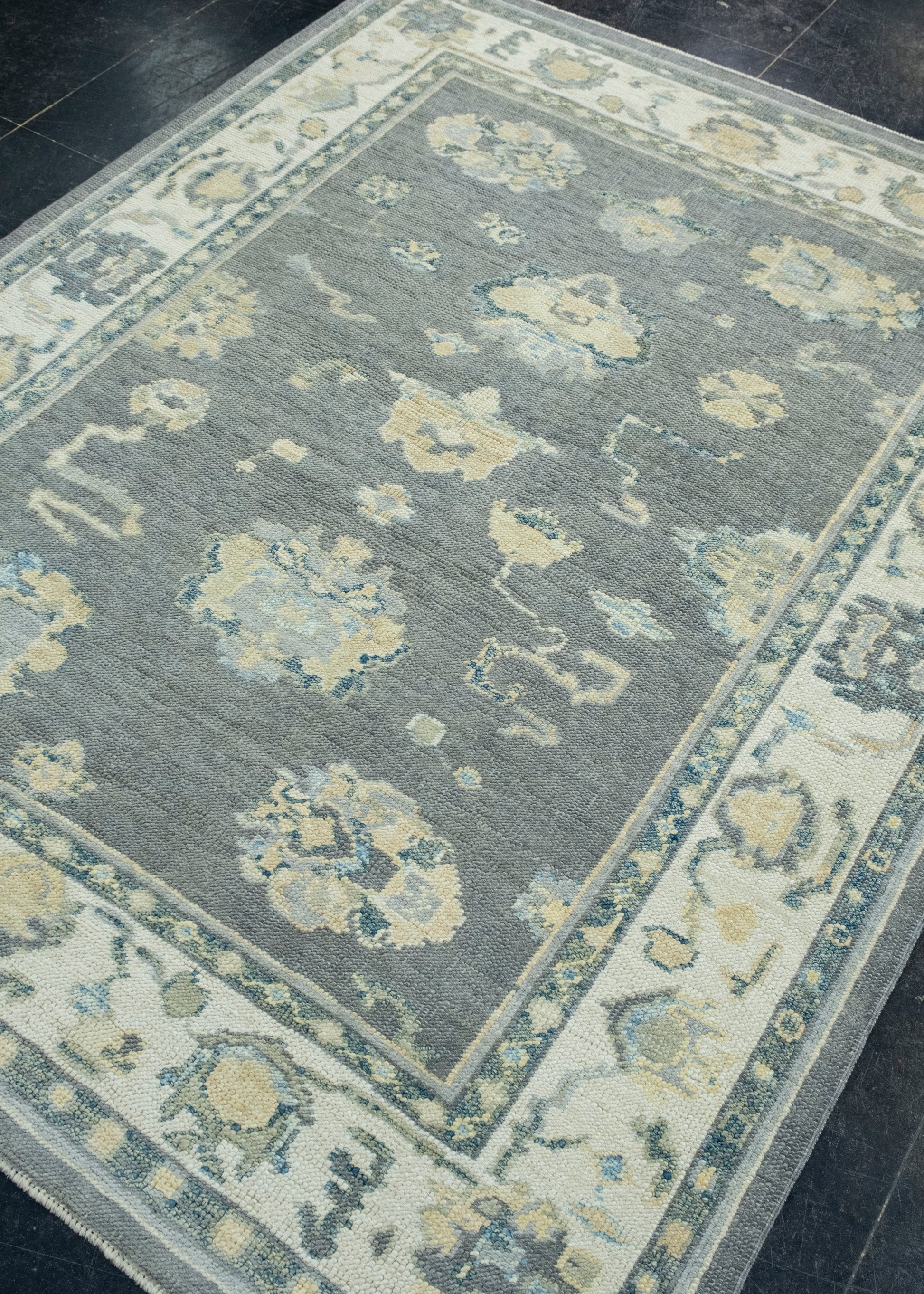 Turkish Oushak Rug 4'2" x 5'2" #17160