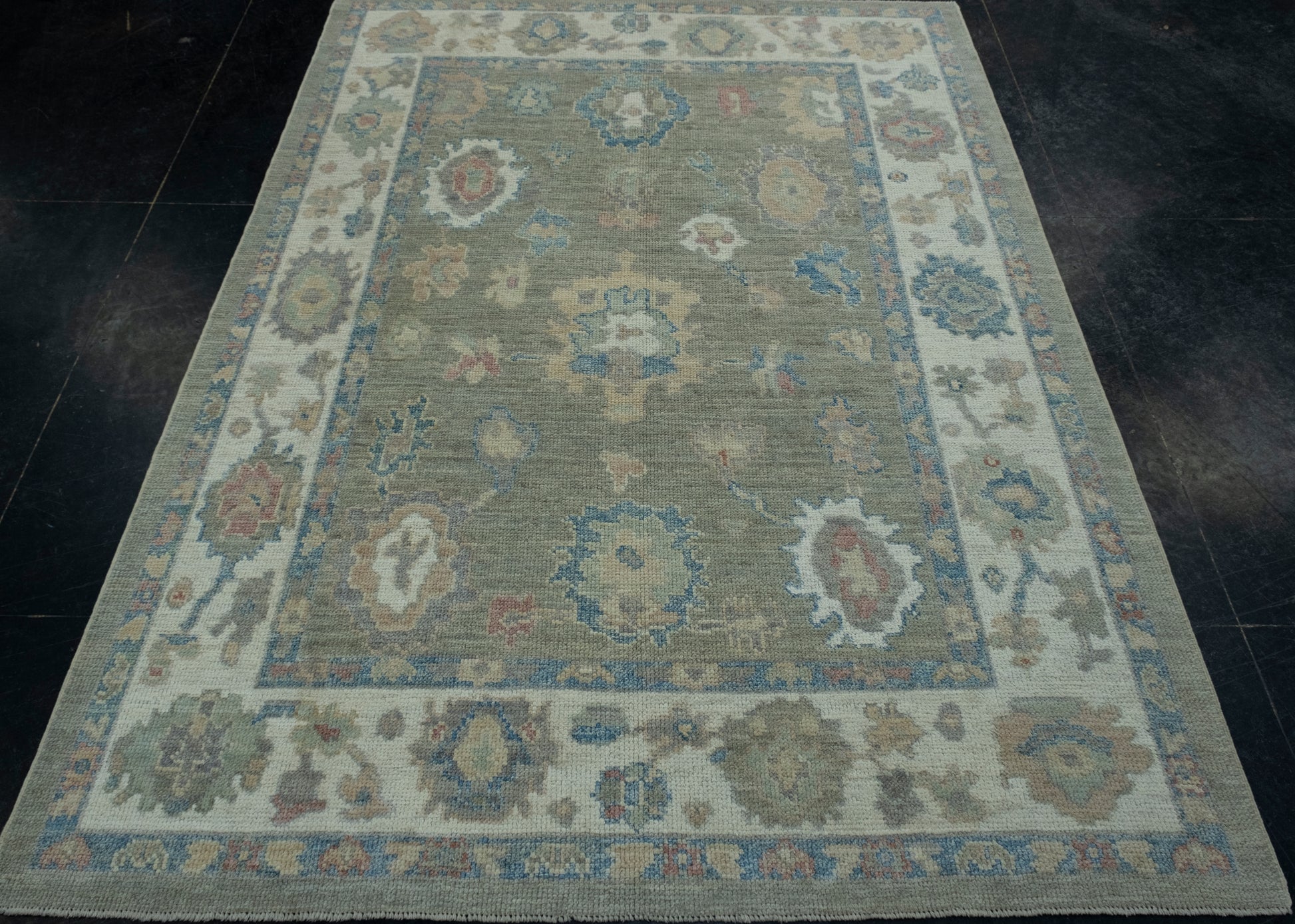 Turkish Oushak Rug 5'1" x 7' #17894