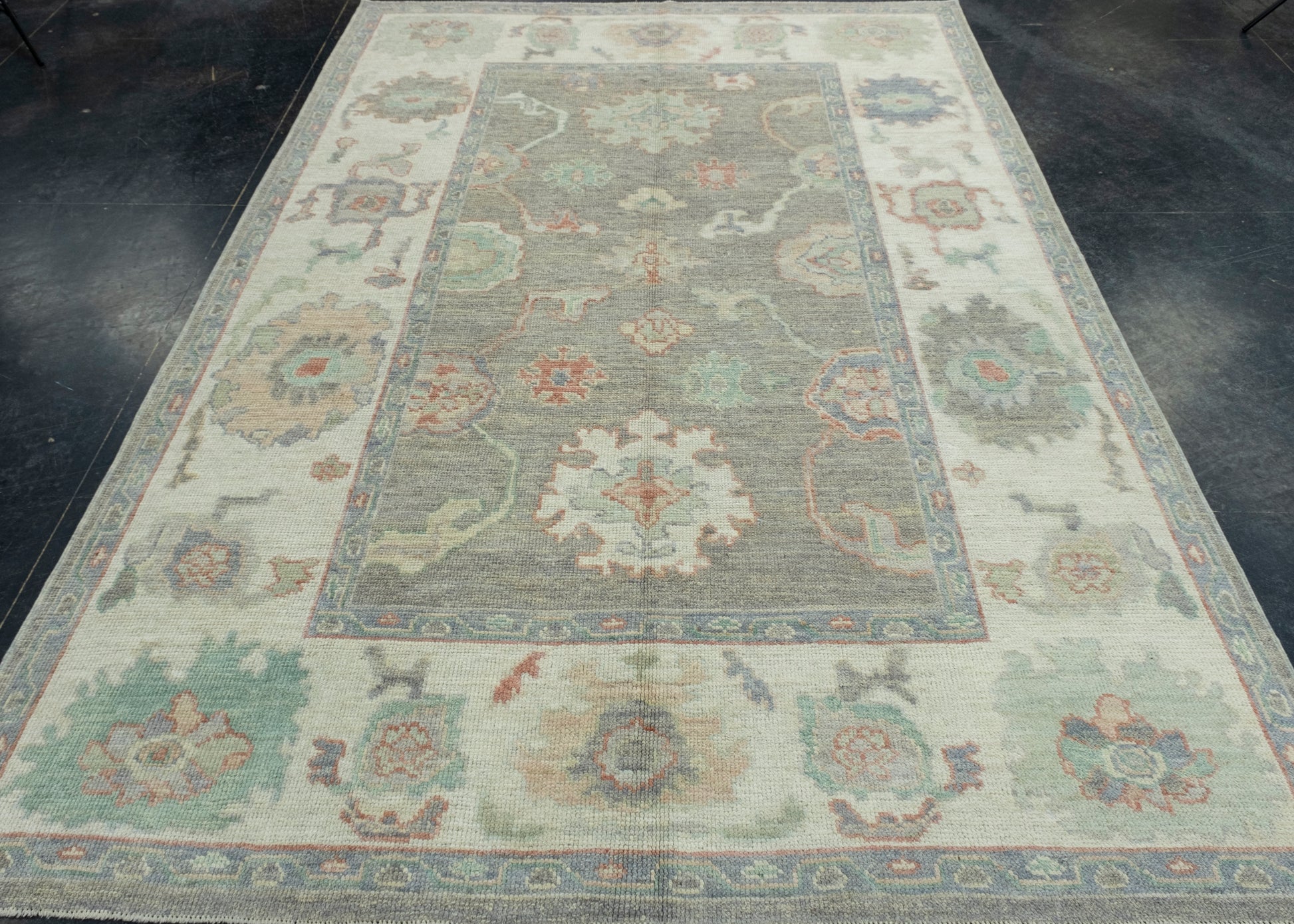 Turkish Oushak Rug 6'2" x 9'1" #17861