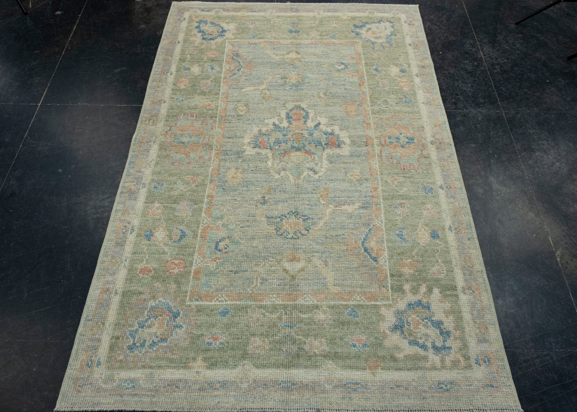 Turkish Oushak Rug 4' x 6' #17827