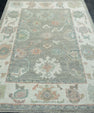 Turkish Oushak Rug 5'1" x 6'11" #17961