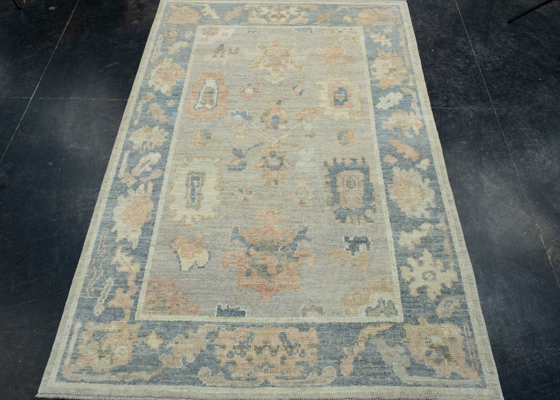 Turkish Oushak Rug 3'11" x 5'9" #17218