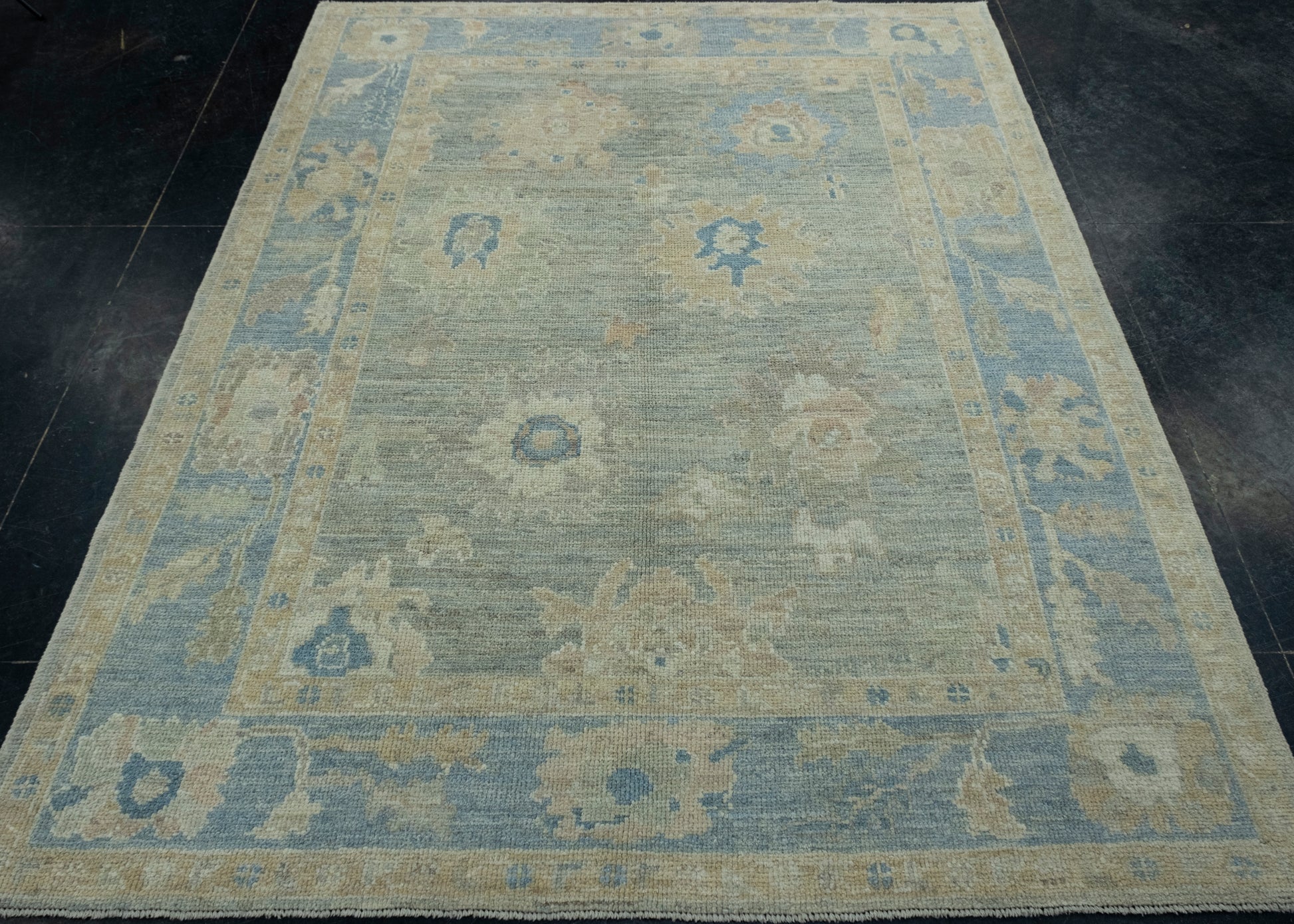 Turkish Oushak Rug 5'4" x 6'9" #17243