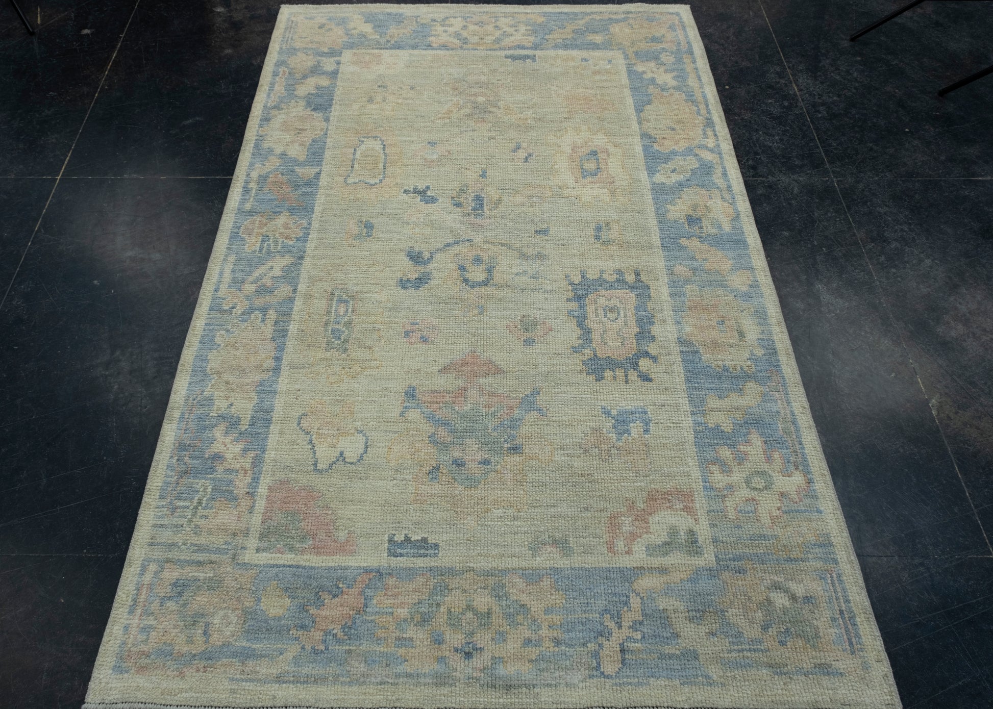 Turkish Oushak Rug 3'11" x 6'2" #17291