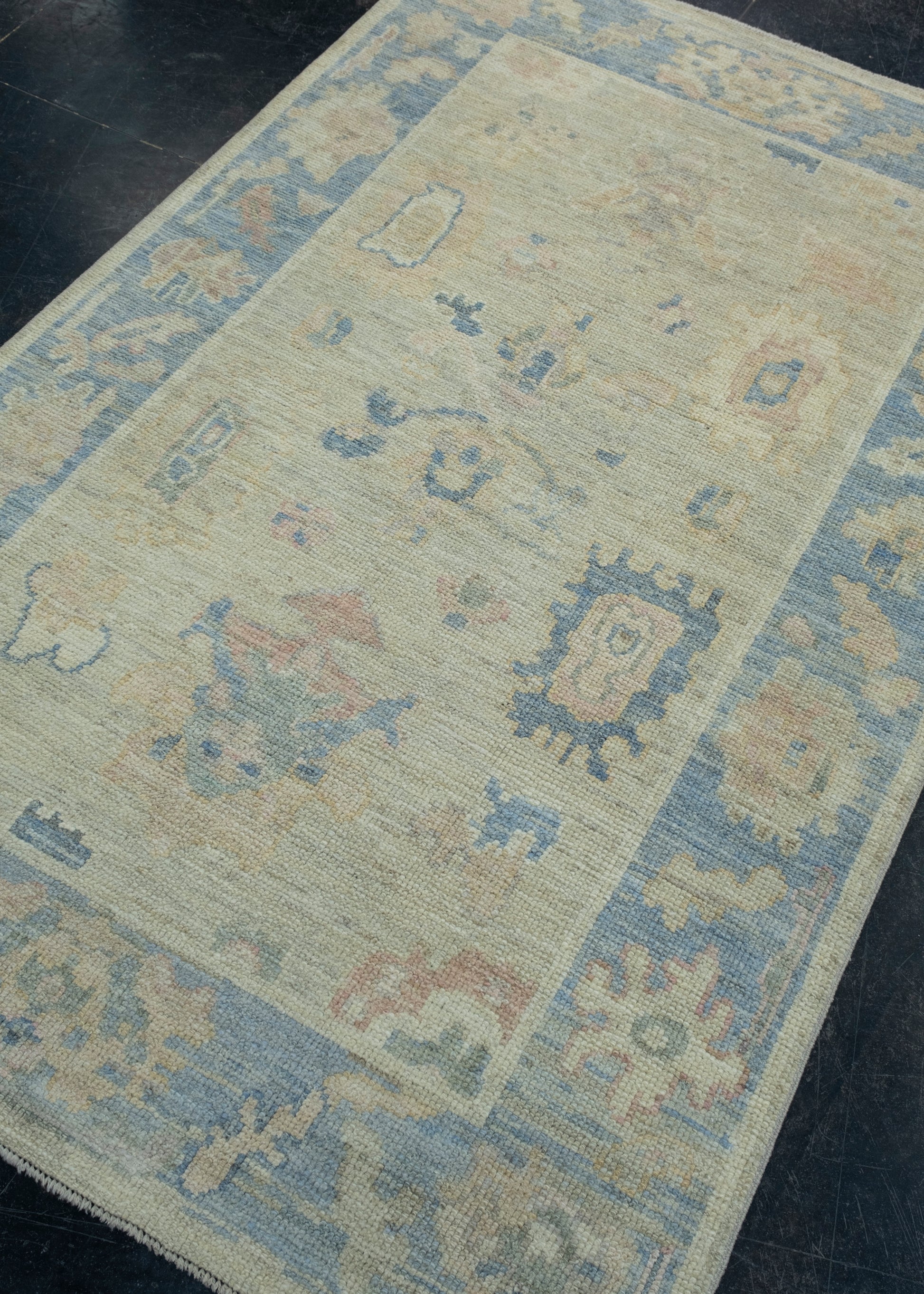 Turkish Oushak Rug 3'11" x 6'2" #17291