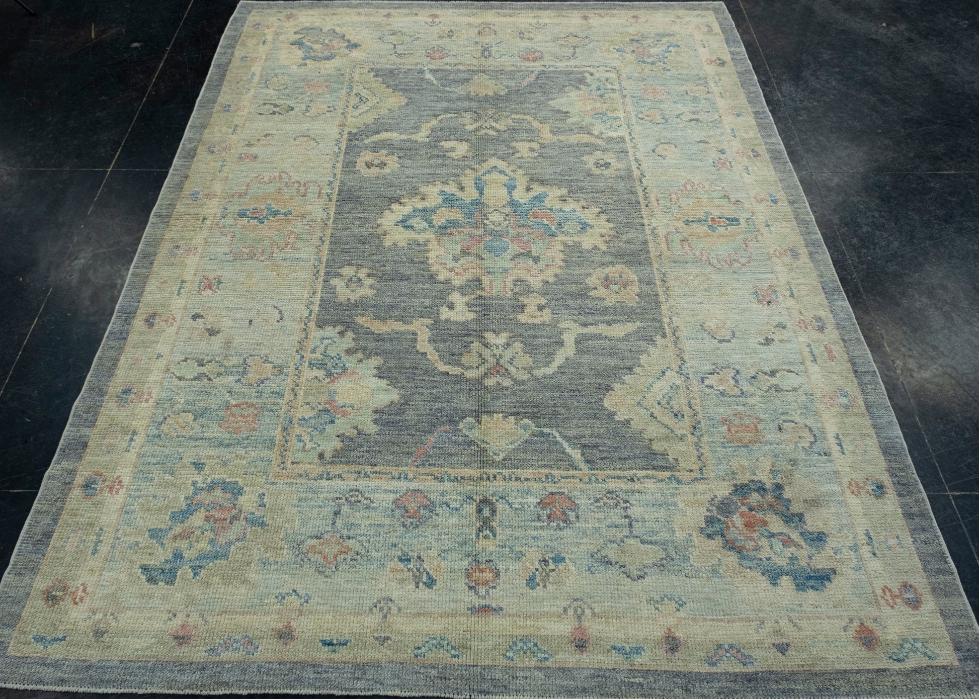 Turkish Oushak Rug 5'3" x 6'11" #17870