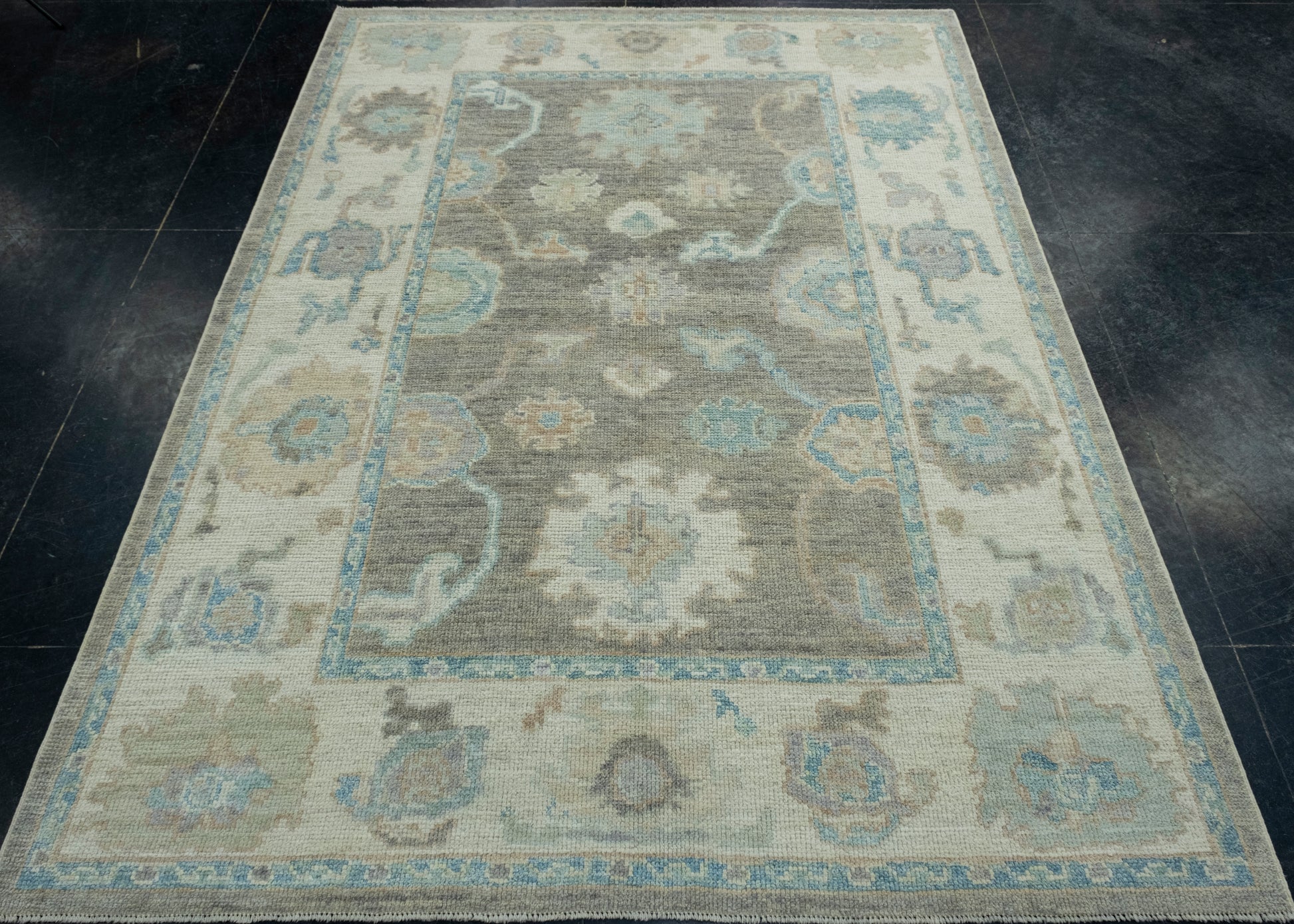 Turkish Oushak Rug 5'2" x 7' #17946