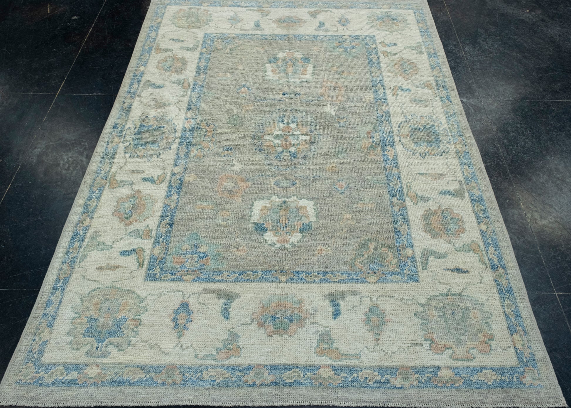Turkish Oushak Rug 4'10" x 6'9" #17928