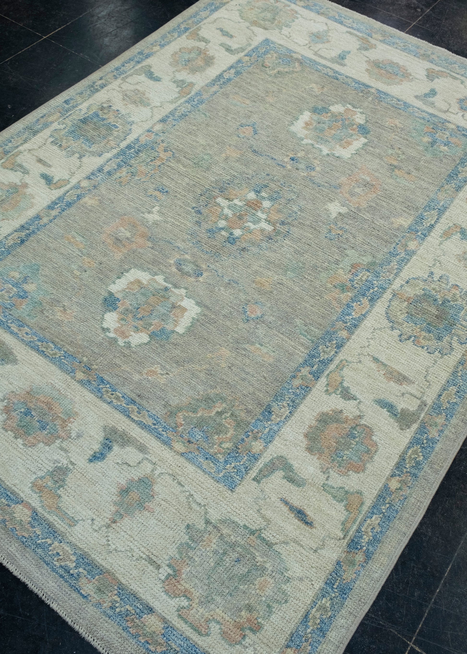 Turkish Oushak Rug 4'10" x 6'9" #17928