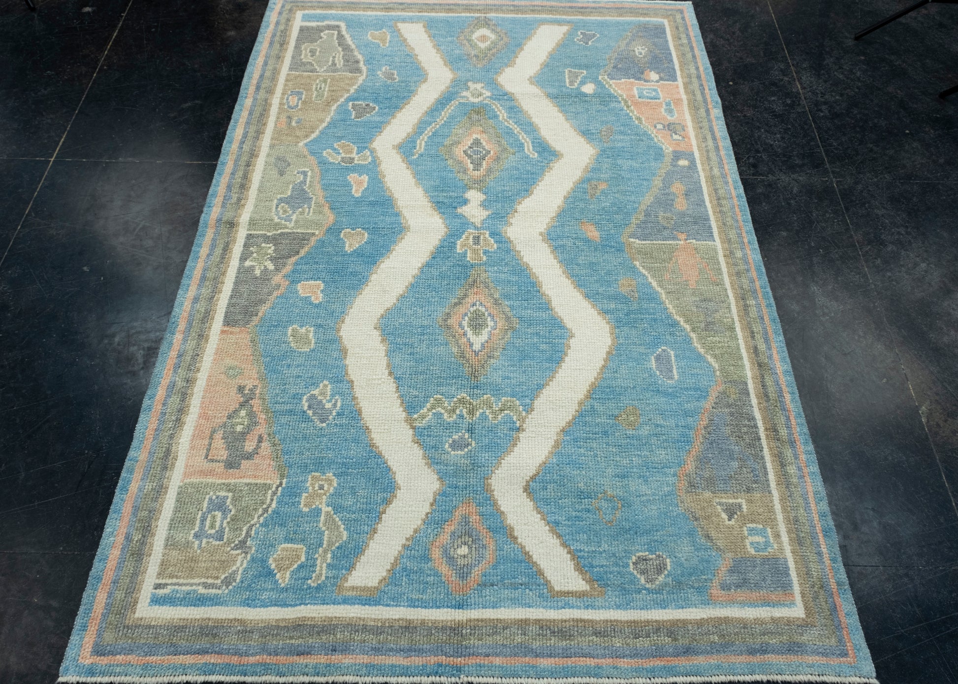 Turkish Oushak Rug 3'11" x 5'11" #17155