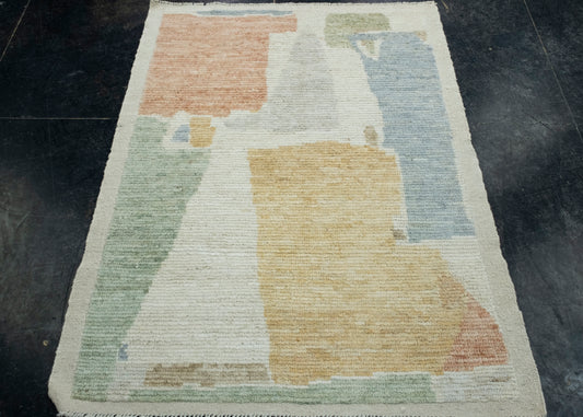 Hand Knotted Modern Rug 3'5" x 4'10" #17442