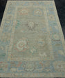 Turkish Oushak Rug 3'10" x 5'9" #17248