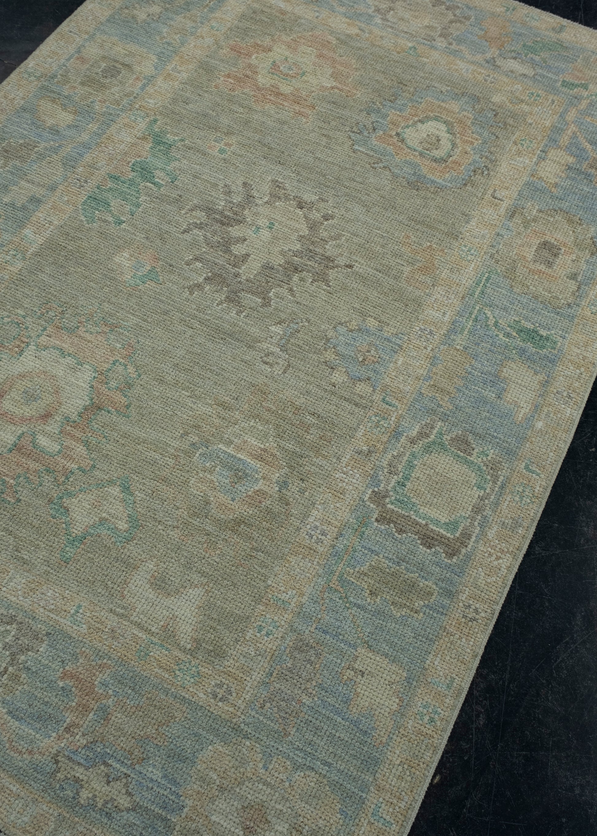 Turkish Oushak Rug 3'10" x 5'9" #17248