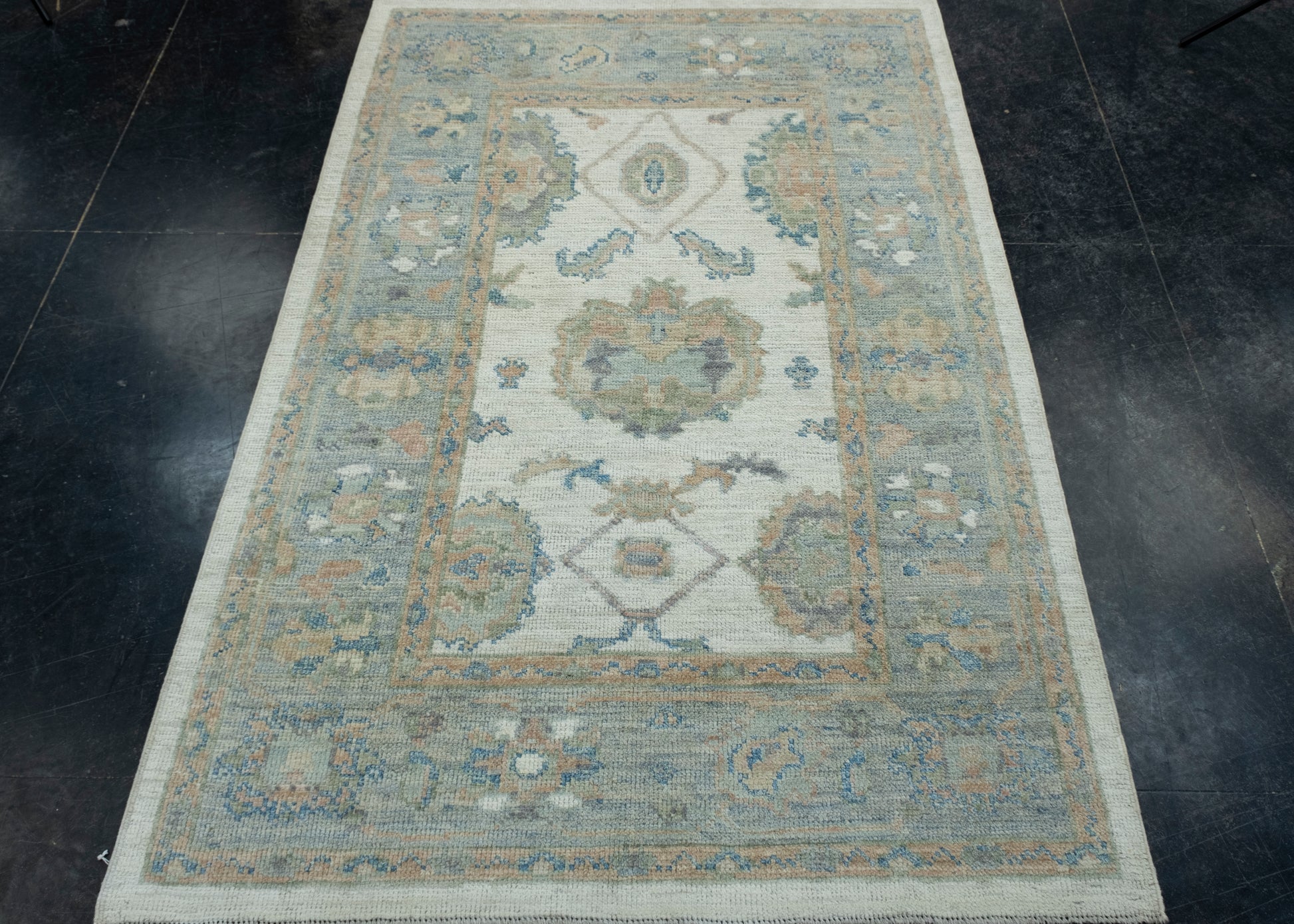 Turkish Oushak Rug 3'11" x 5'10" #17899