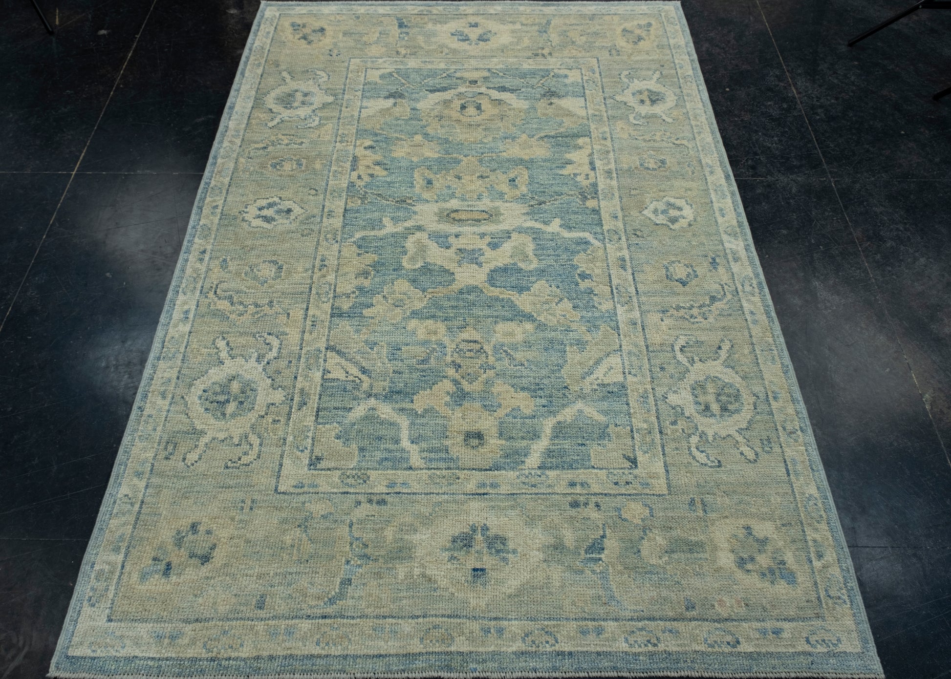 Turkish Oushak Rug 4'2" x 6'2" #17898