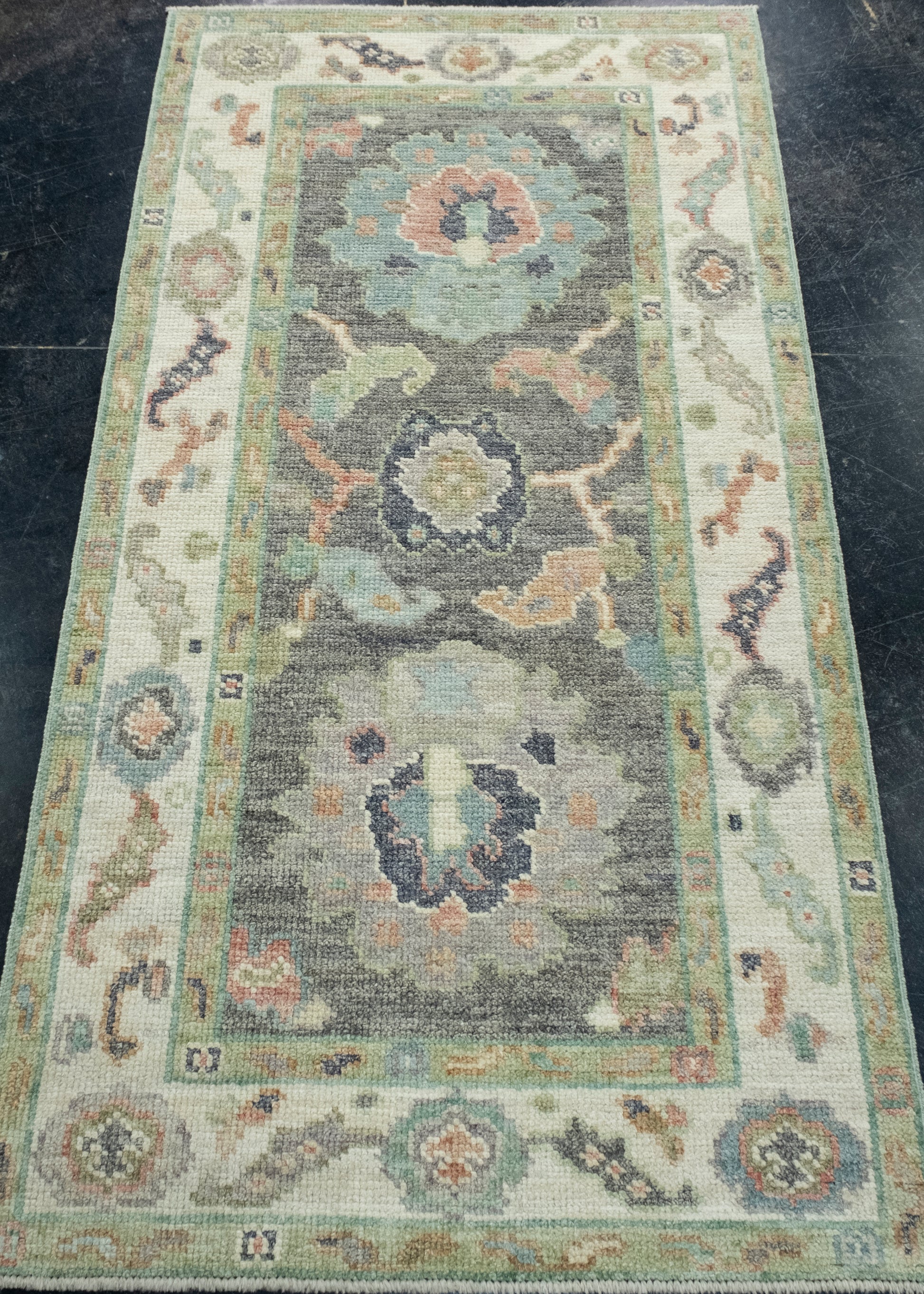 Turkish Oushak Rug 2'7" x 5'2" #17402