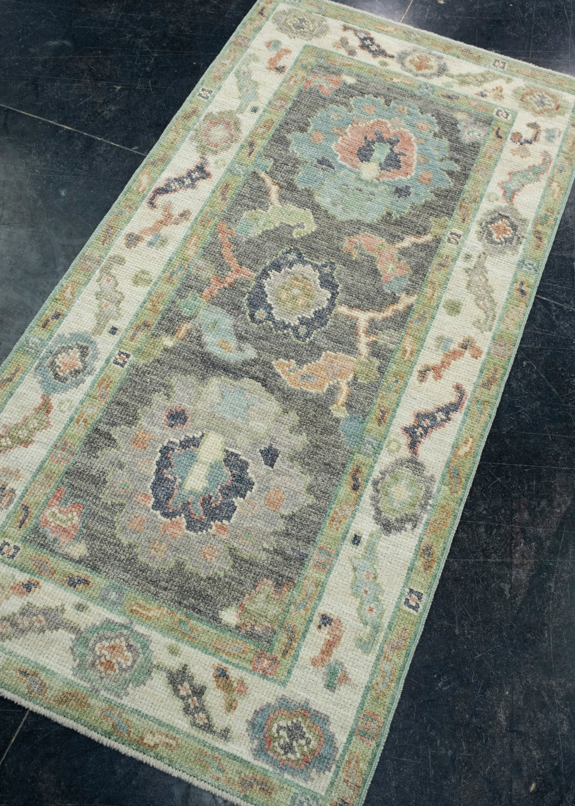 Turkish Oushak Rug 2'7" x 5'2" #17402
